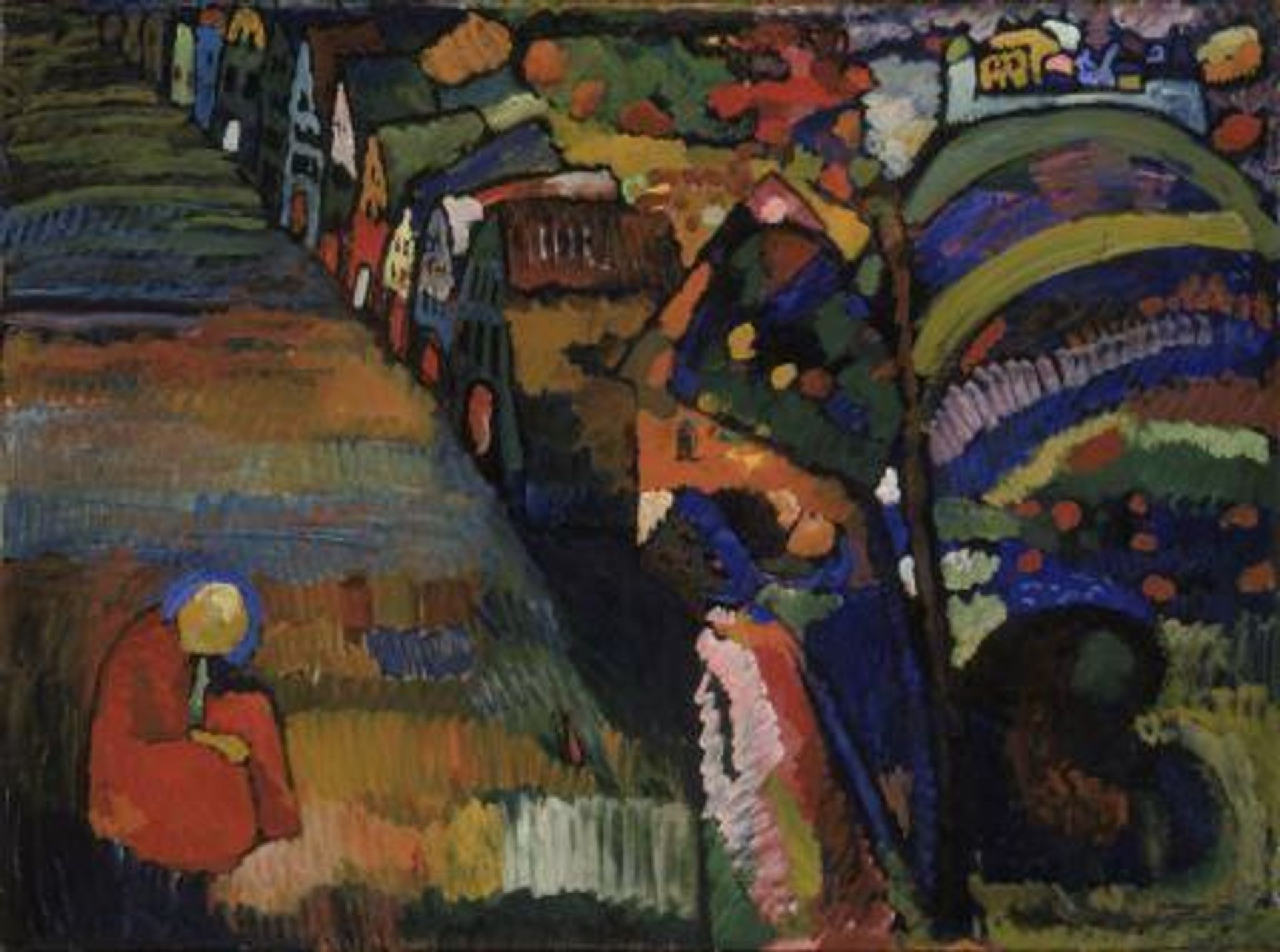 Wassily Kandinsky's Painting with Houses (1909) 