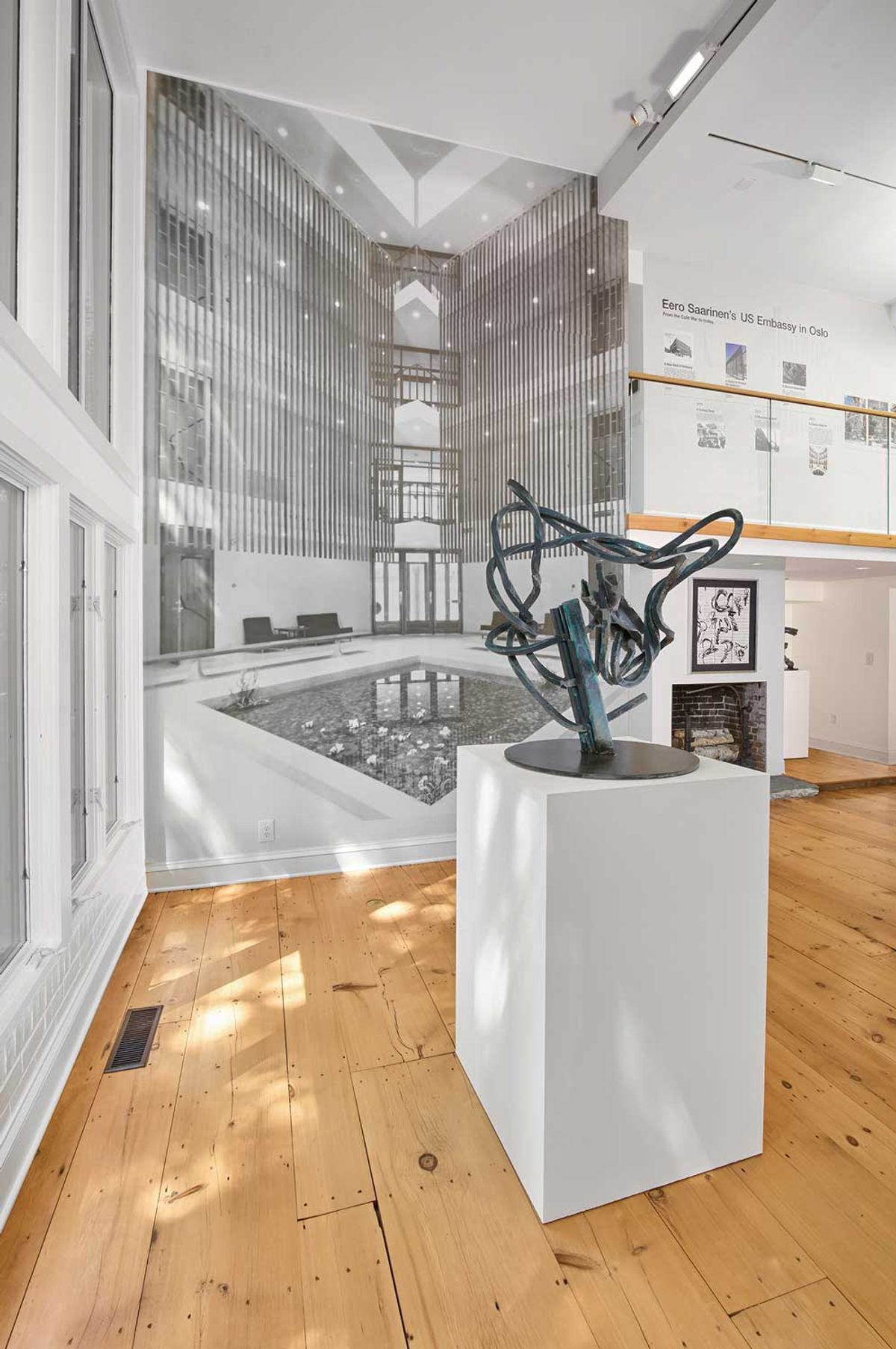 Jorge Otero-Pailos’s exhibition includes sculptures made from the old fence at the former US embassy in Oslo

Photo: Simon Cherry