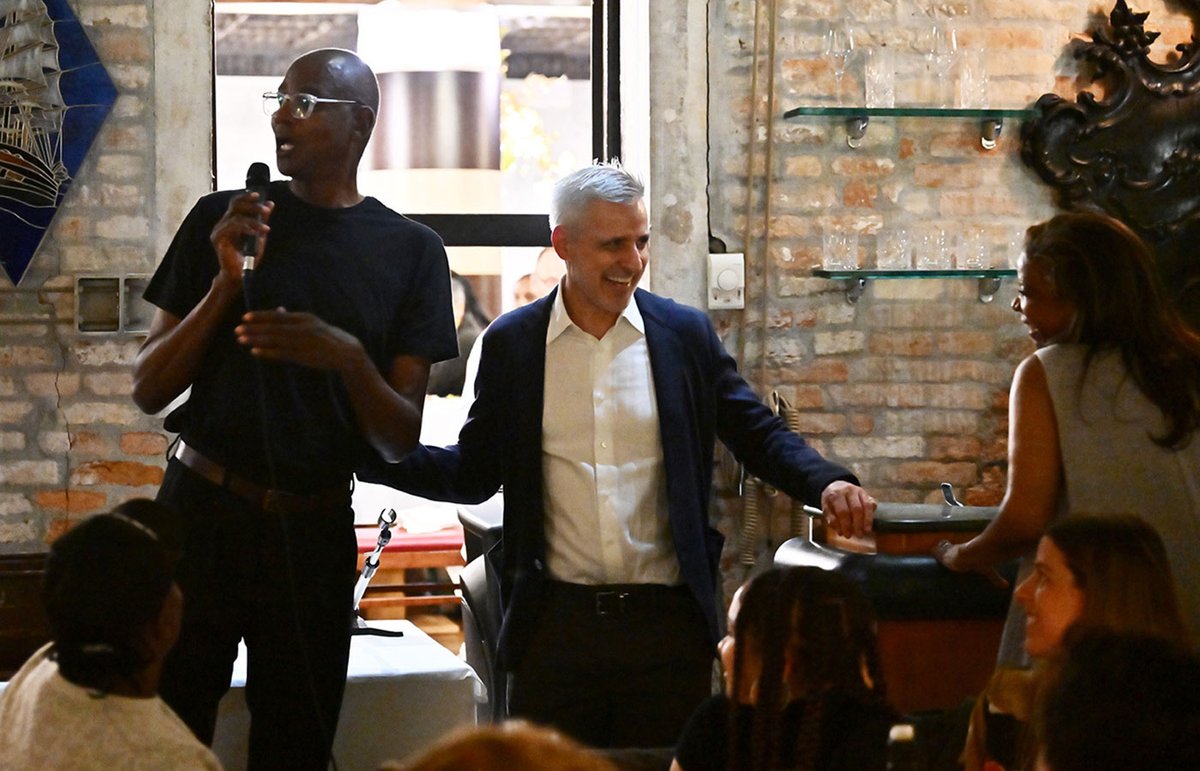 Mark Bradford, Adriano Pedrosa and Pamela Joyner