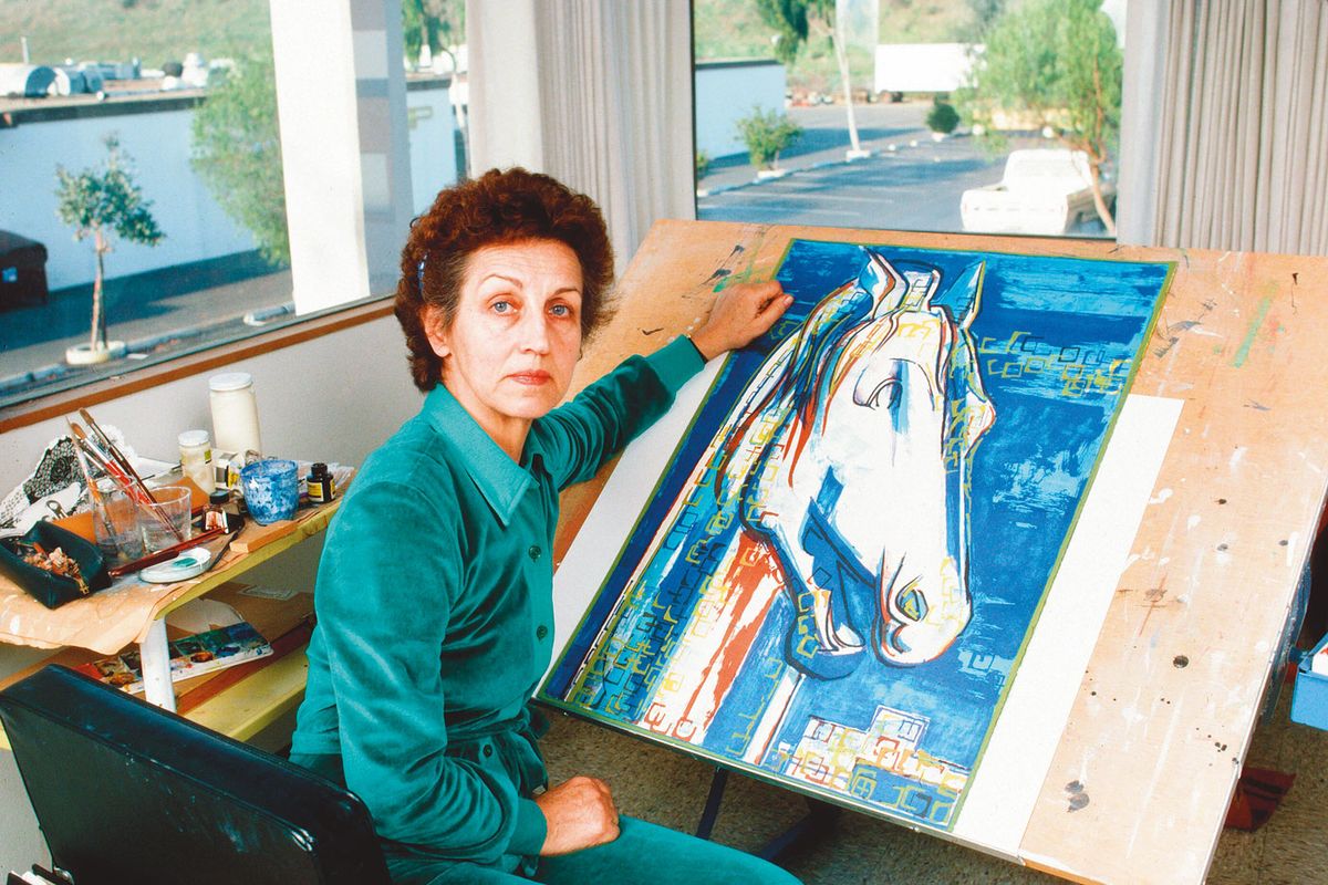 Francoise Gilot in her studio in La Jolla, California, about 1982 PL Gould/IMAGES/Getty Images
