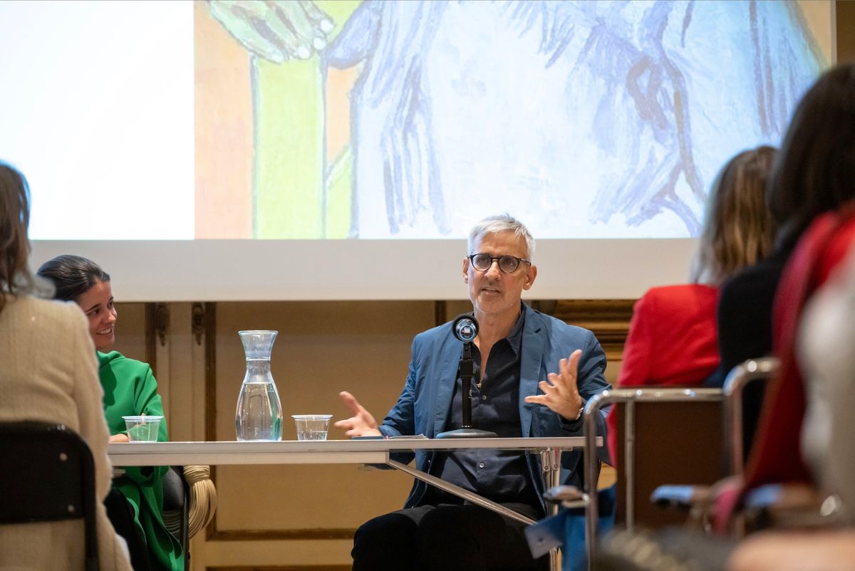 Adriano Pedrosa, the curator of the 2024 Venice Biennale and artistic director of the Museum of Art of São Paulo Assis Chateaubriand, speaks at the Institute of Fine Arts at New York University Photo © Michael Palma Mir, courtesy New York University's Institute of Fine Arts