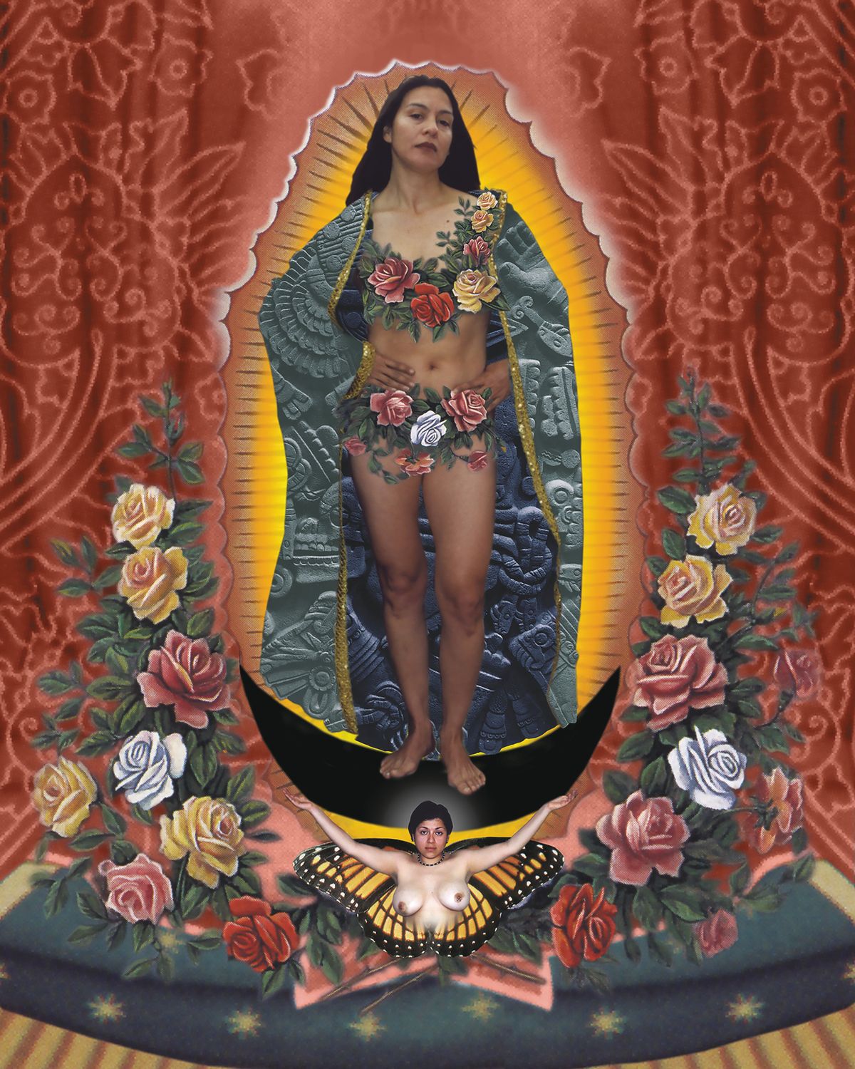 Alma López’s Our Lady (1999) was controversial for its subversion of the image of Our Lady of Guadalupe

Courtesy of the artist