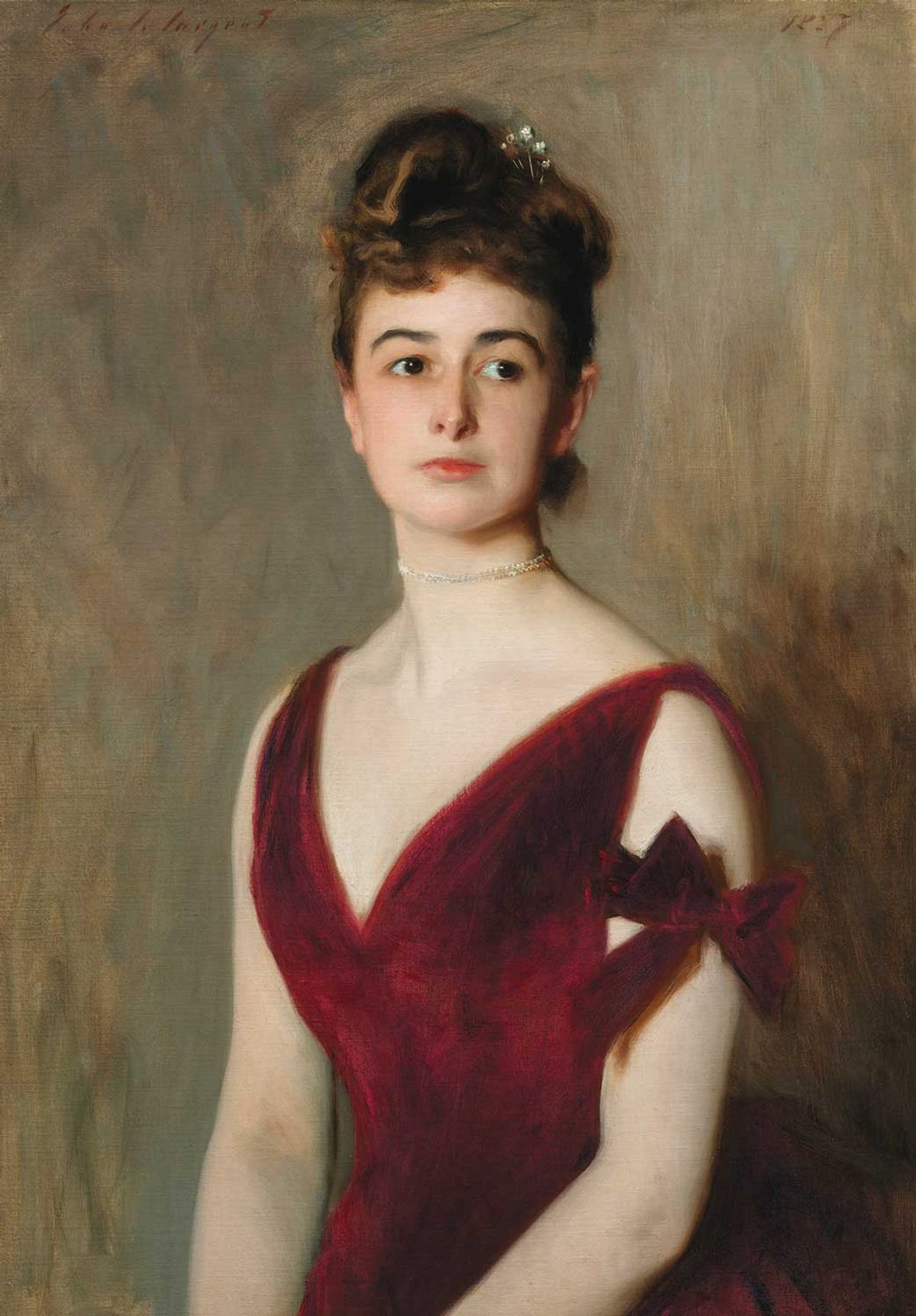 John Singer Sargent’s 1887 painting of the Boston socialite Mrs Charles E. Inches (Louise Pomeroy) Photo: © MFA Boston
