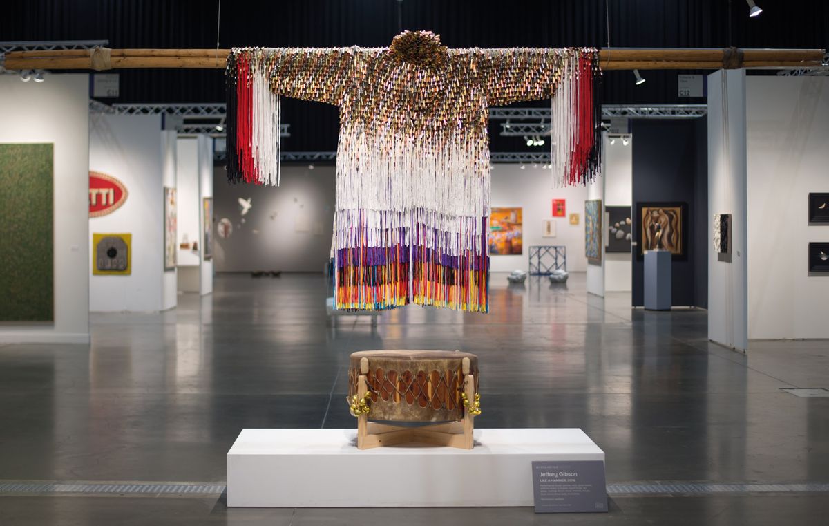 Jeffrey Gibson’s Like a Hammer (2016) on show at Seattle Art Fair last year Seattle Art Fair