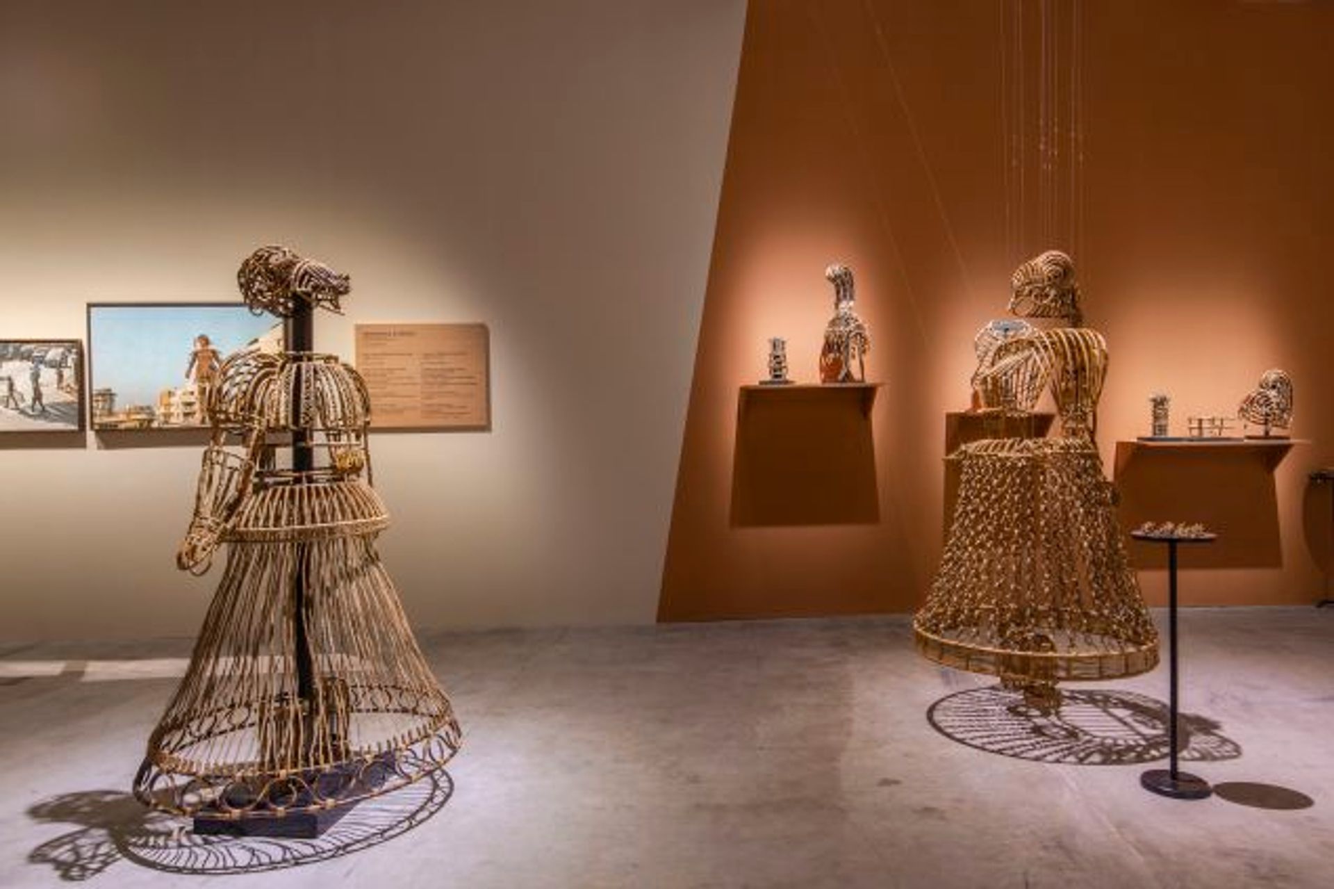 Shakuntala Kulkarni’s Of Bodies, Armour and Cages (2010–2012) was created for a 2012 exhibition of the same title at the Kiran Nadar Museum of Art in New Delhi, and is now on view at India’s 2019 Venice Biennale Pavilion. Collection of Kiran Nadar Museum of Art, photo by Kiran Keshav