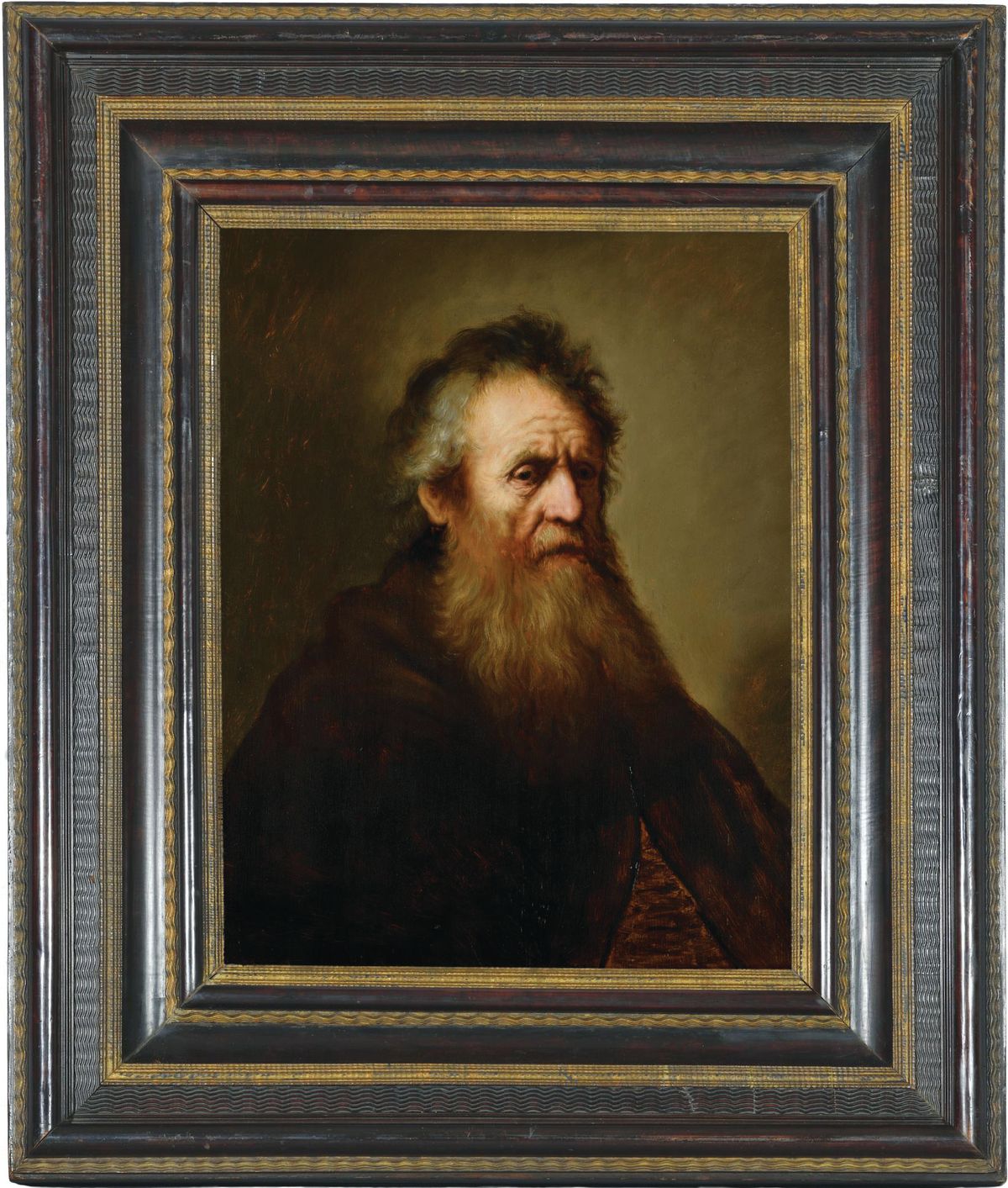 Curator Timo Trümper believes that Bol’s signature on the back of the work indicates ownership, rather than creation, of the work; the analysis also throws doubt on the attribution to Rembrandt of a similar work at Harvard Art Museums, which could be a studio copy. Photo: Lutz Ebhardt. 