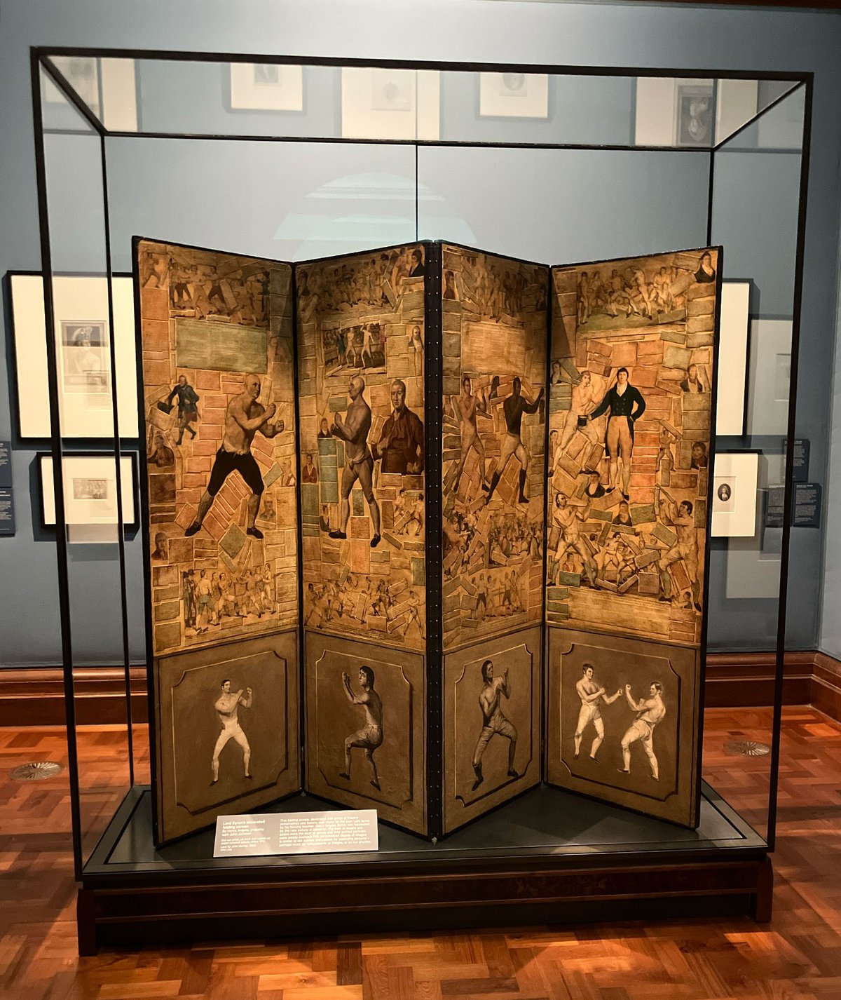 Lord Byron's decoupage screen (around 1814) has been on loan to the National Portrait Gallery, London, from Byron's publishers John Murray, since 2022 Photograph: The Art Newspaper