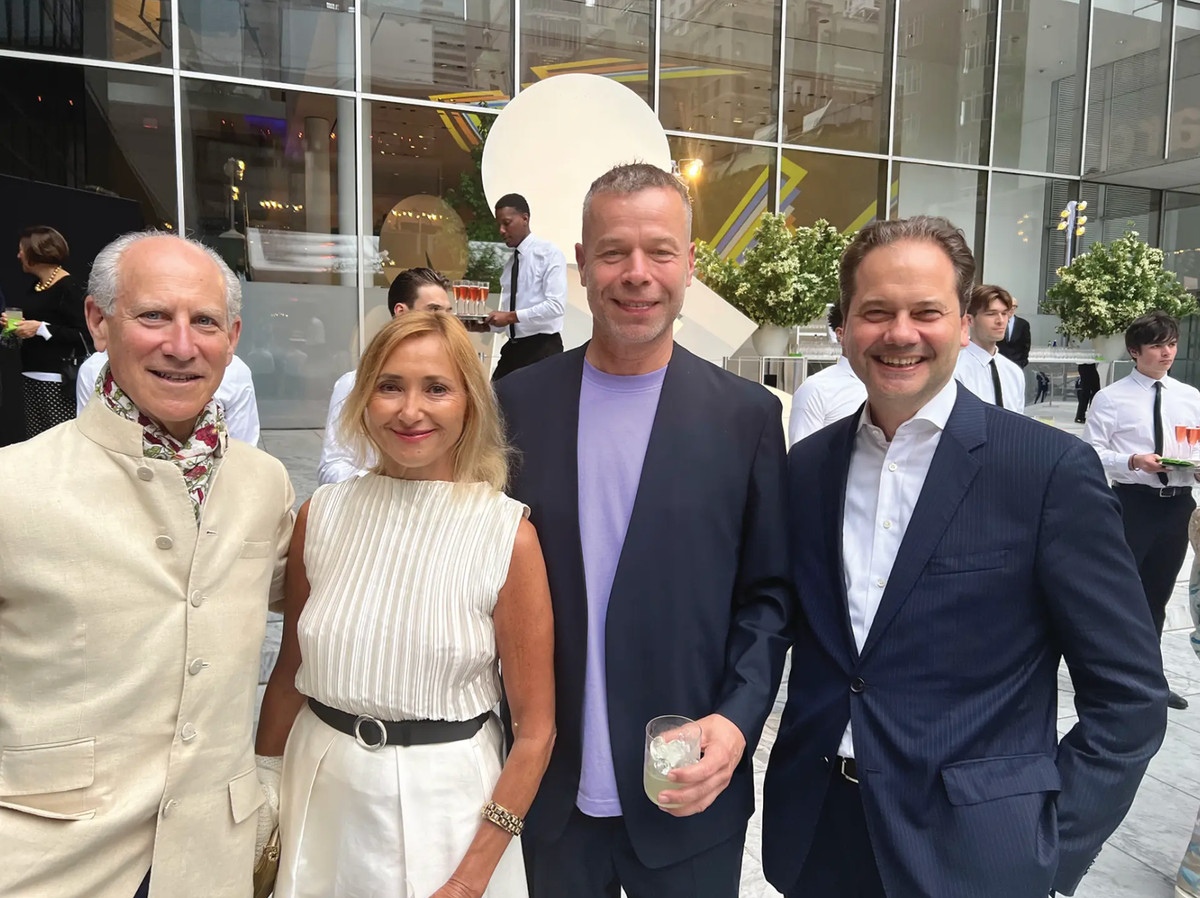 MoMA director Glenn Lowry with curator Roxana Marcocci, artist Wolfgang Tillmans and Metropolitan Museum director Max Hollein. 

Photo: Dimitrios Kambouris/Getty Images for The Museum of Modern Art )