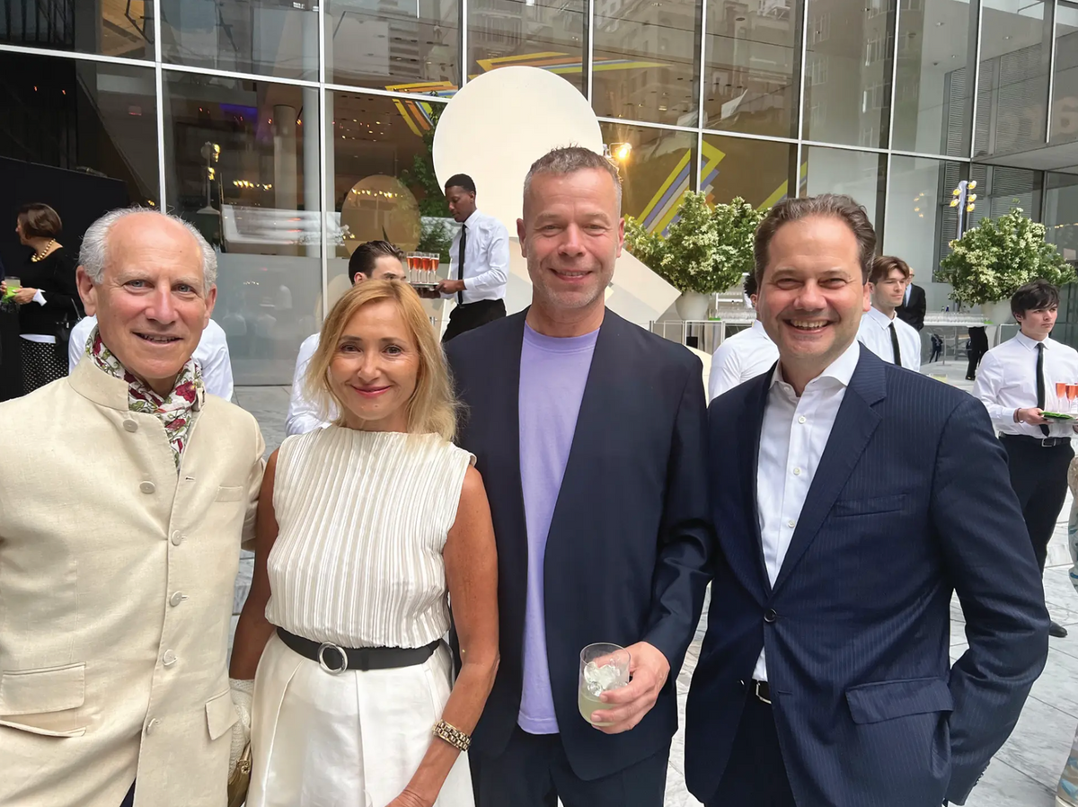 MoMA director Glenn Lowry with curator Roxana Marcocci, artist Wolfgang Tillmans and Metropolitan Museum director Max Hollein.
Photo: Dimitrios Kambouris/Getty Images for The Museum of Modern Art )
