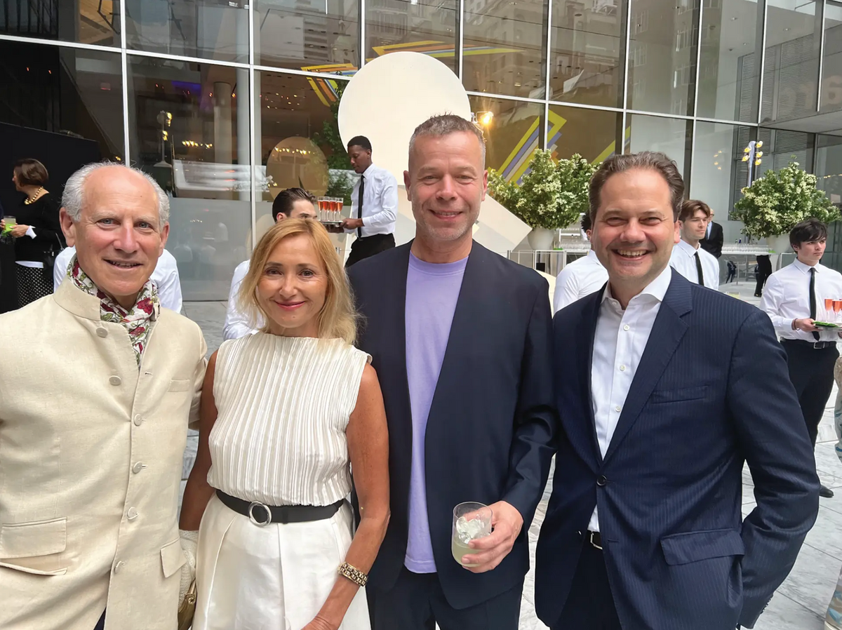 MoMA director Glenn Lowry with curator Roxana Marcocci, artist Wolfgang Tillmans and Metropolitan Museum director Max Hollein. 

Photo: Dimitrios Kambouris/Getty Images for The Museum of Modern Art )