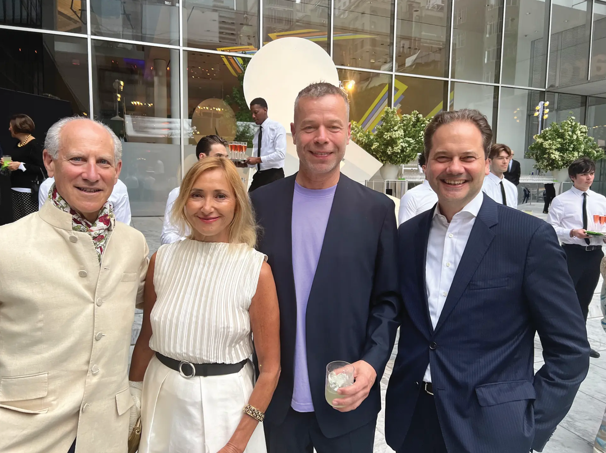 MoMA director Glenn Lowry with curator Roxana Marcocci, artist Wolfgang Tillmans and Metropolitan Museum director Max Hollein.
Photo: Dimitrios Kambouris/Getty Images for The Museum of Modern Art )