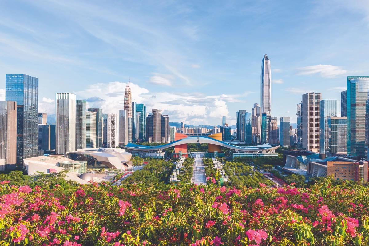 The vast Civic Center complex in Shenzhen, southern China. The $300m complex, set in a park, comprises a number of cultural buildings and venues, including the Shenzhen Museum
© Ole/adobe stock images