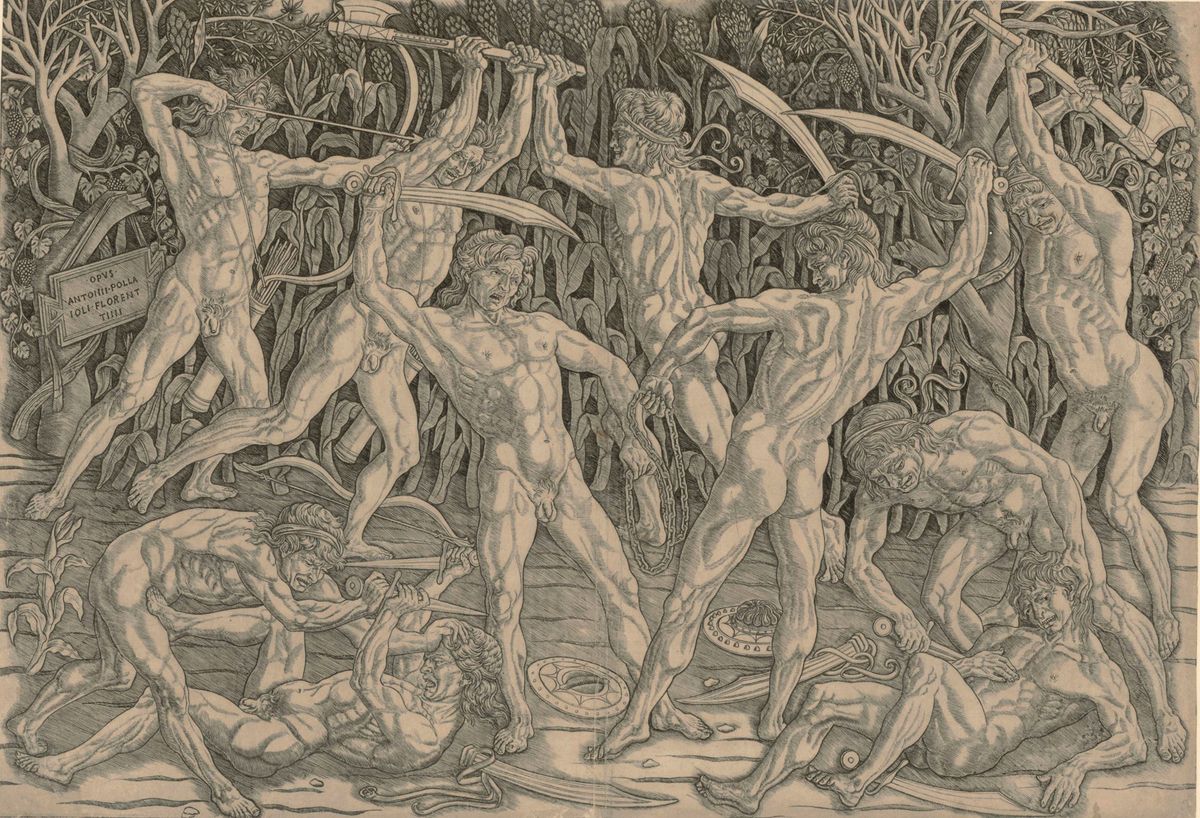 Antonio del Pollaiuolo's Battle of the Naked Men (around 1465-75) ©The Albertina Museum, Vienna