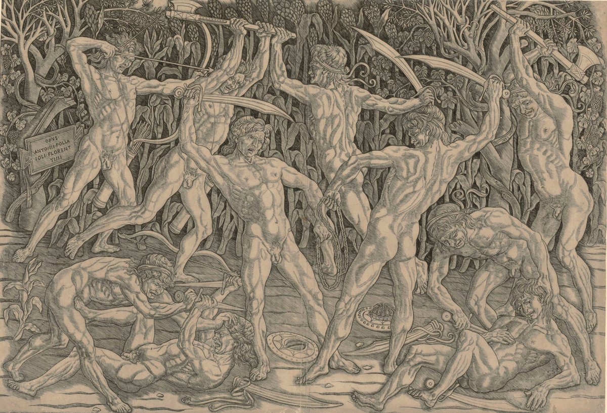 Antonio del Pollaiuolo's Battle of the Naked Men (around 1465-75) ©The Albertina Museum, Vienna