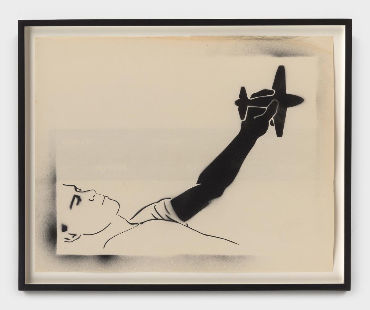 David Wojnarowicz, Untitled (hand and plane, around 1982), at PPOW gallery Photo: JSP Art Photography; © Estate of David Wojnarowicz