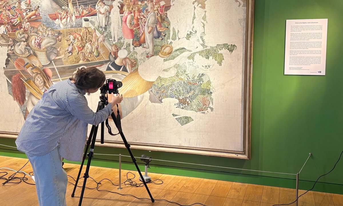 Live conservation reveals hidden surprises of unfinished Spencer painting