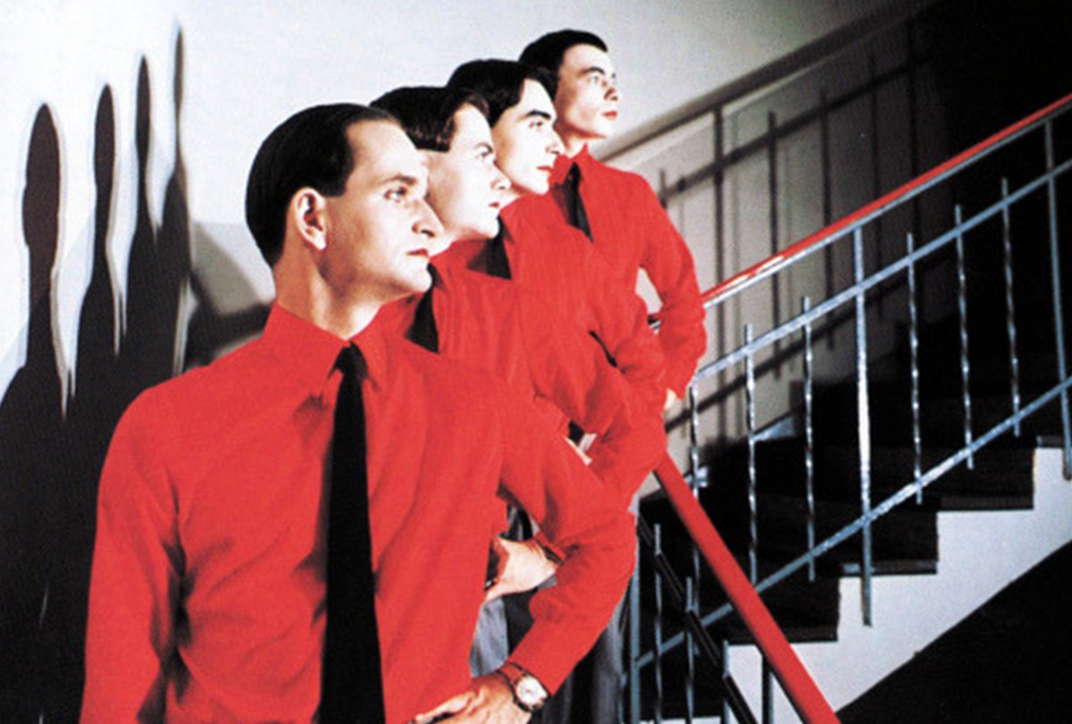 Florian Schneider, front, with the band Kraftwerk