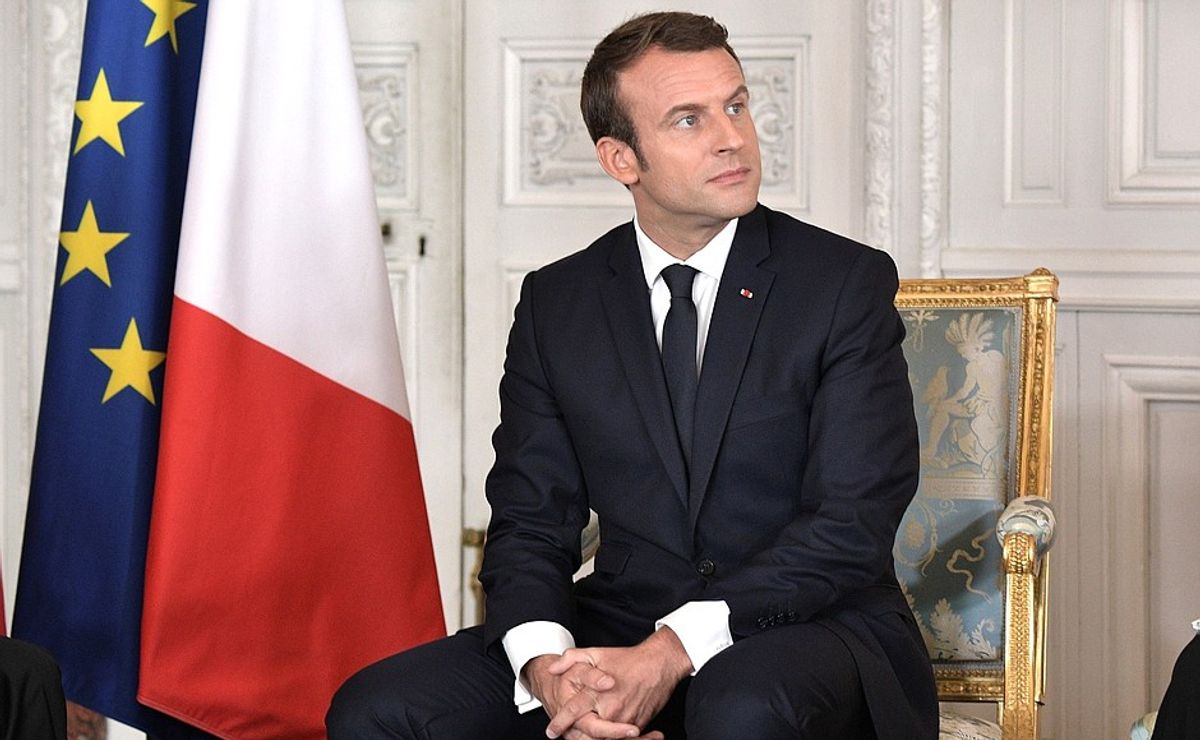 captured: President Macron courtesy Russian Embassy