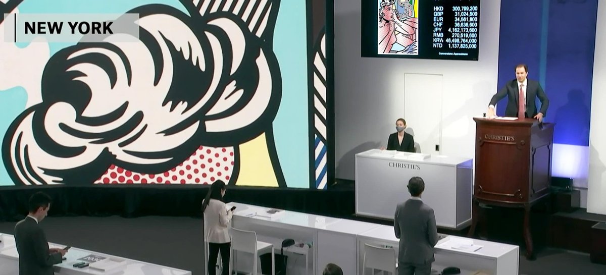 Auctioneer Adrien Meyer led the fourth and final New York leg of Christie's One sale Christie's