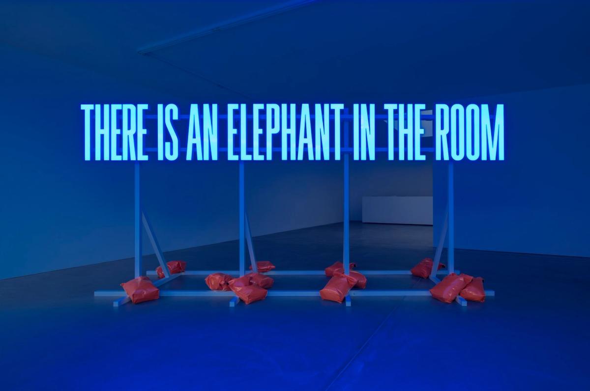 SUPERFLEX, There Is An Elephant In The Room, 2021. SUPERFLEX were to organise the main biennial project at this year's Riboca before it was cancelled. Photo by Andreas Zimmermann, courtesy of von Bartha