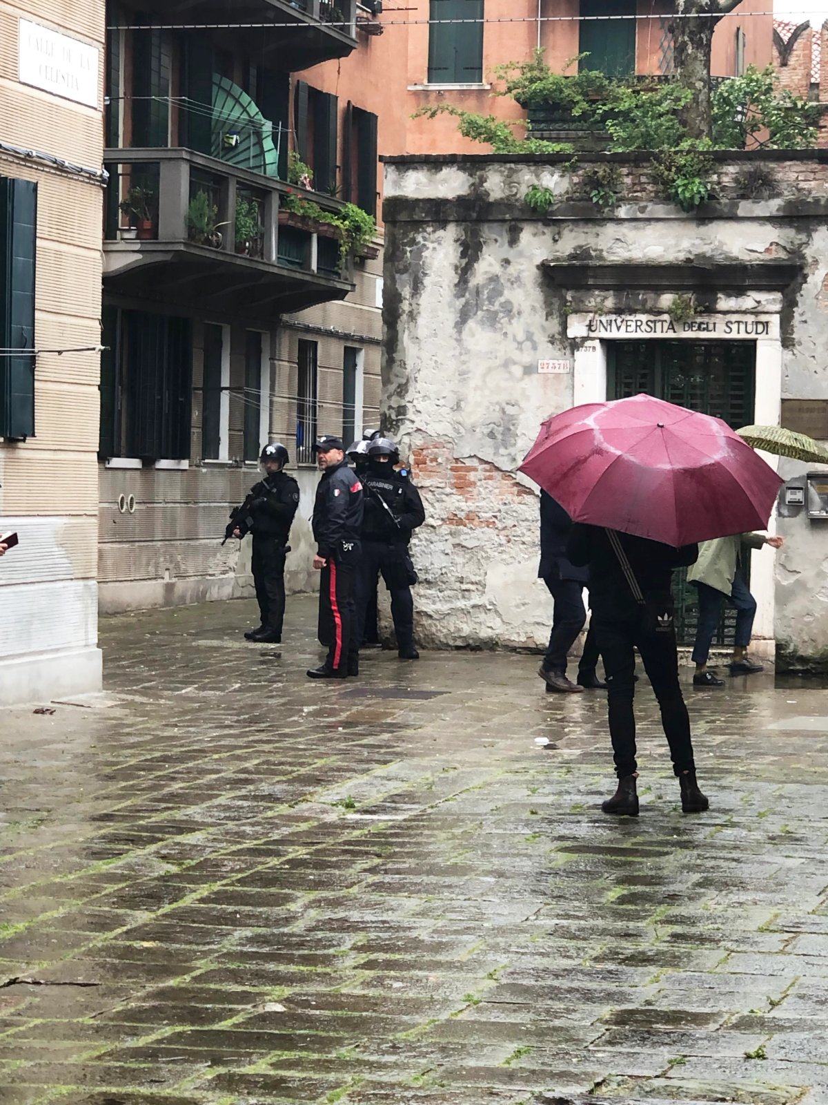 It remains unclear as to why the police ordered crowds to leave the Lithuania pavilion Photo: Mark Peachey