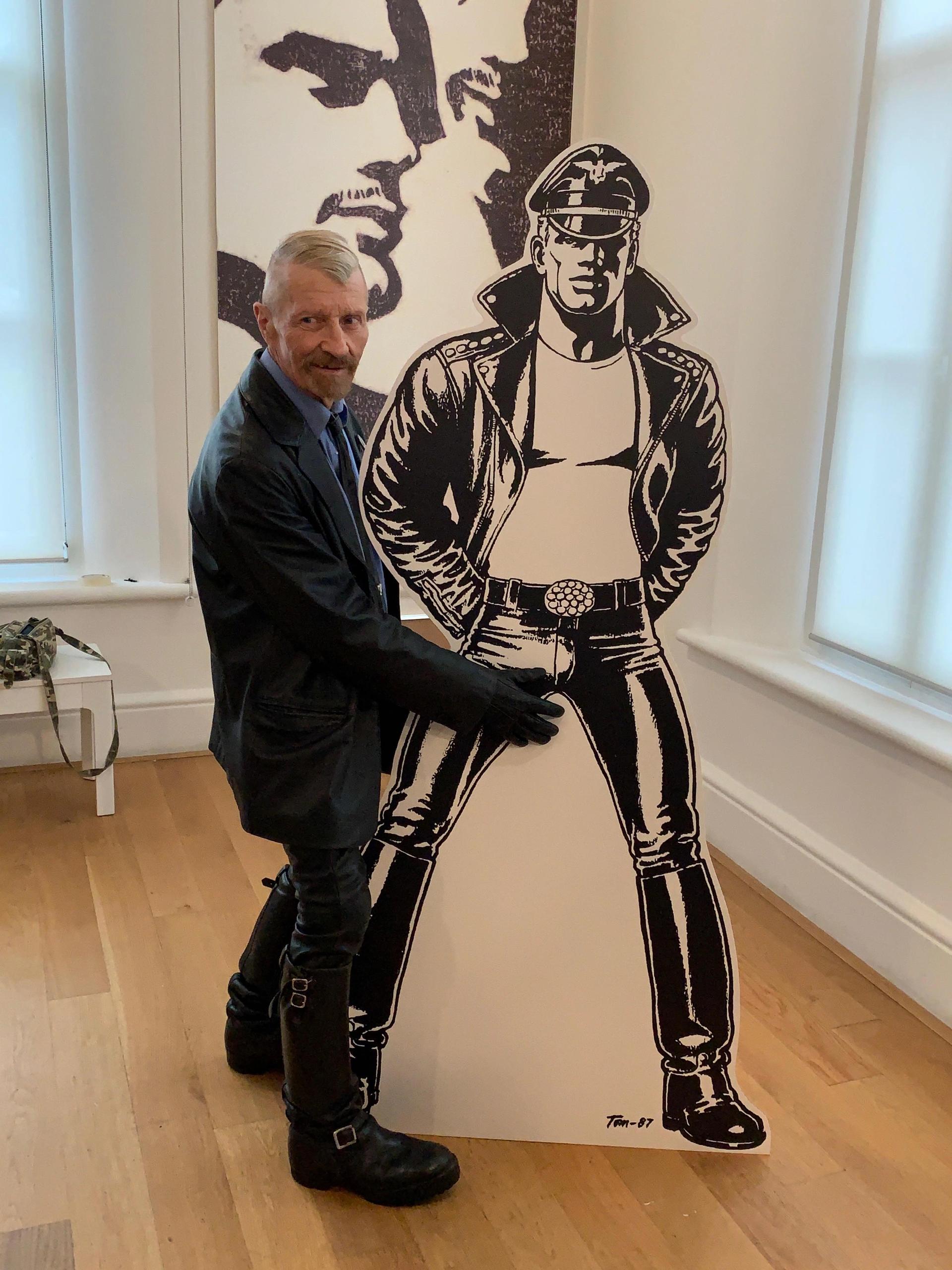 Durk Dehner at the House of Illustration's Tomof Finland exhibition Courtesy Gareth Harris