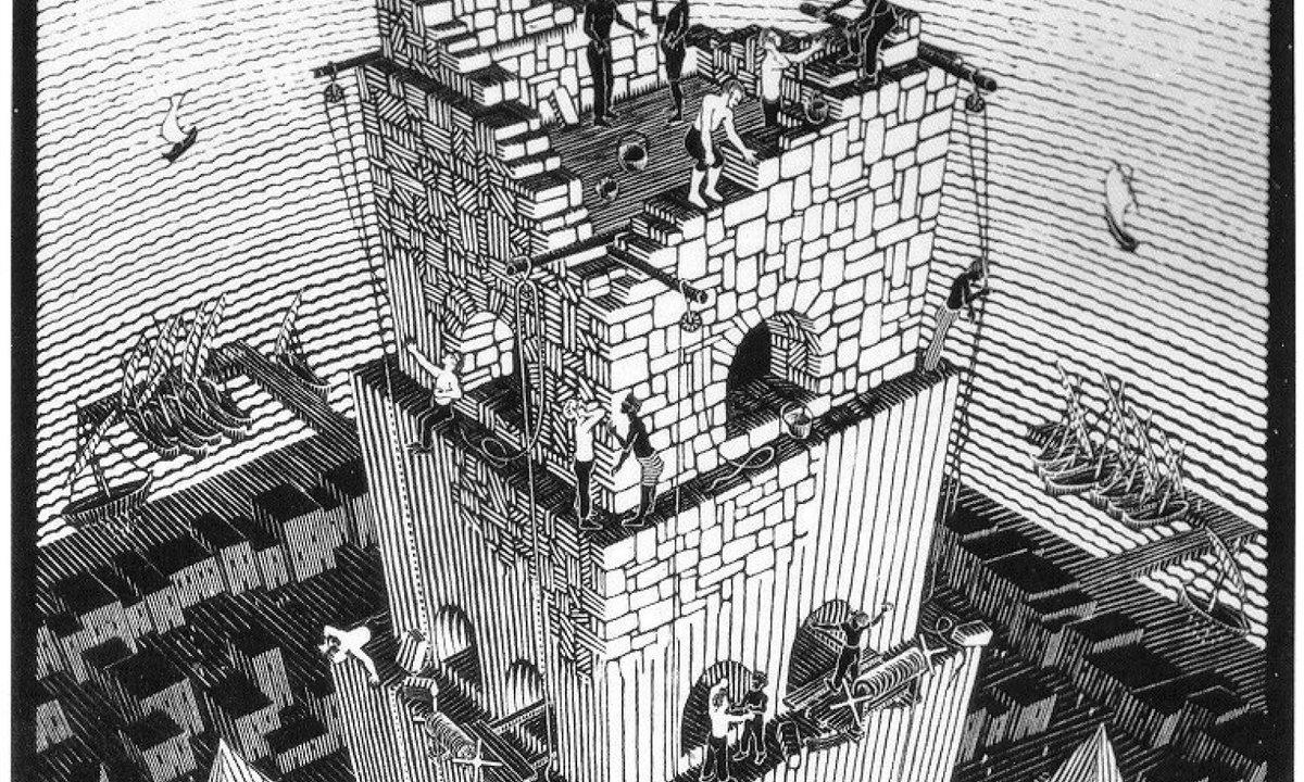 Works entering the US public domain in 2024 include an M.C. Escher woodcut and Mickey and Minnie Mouse