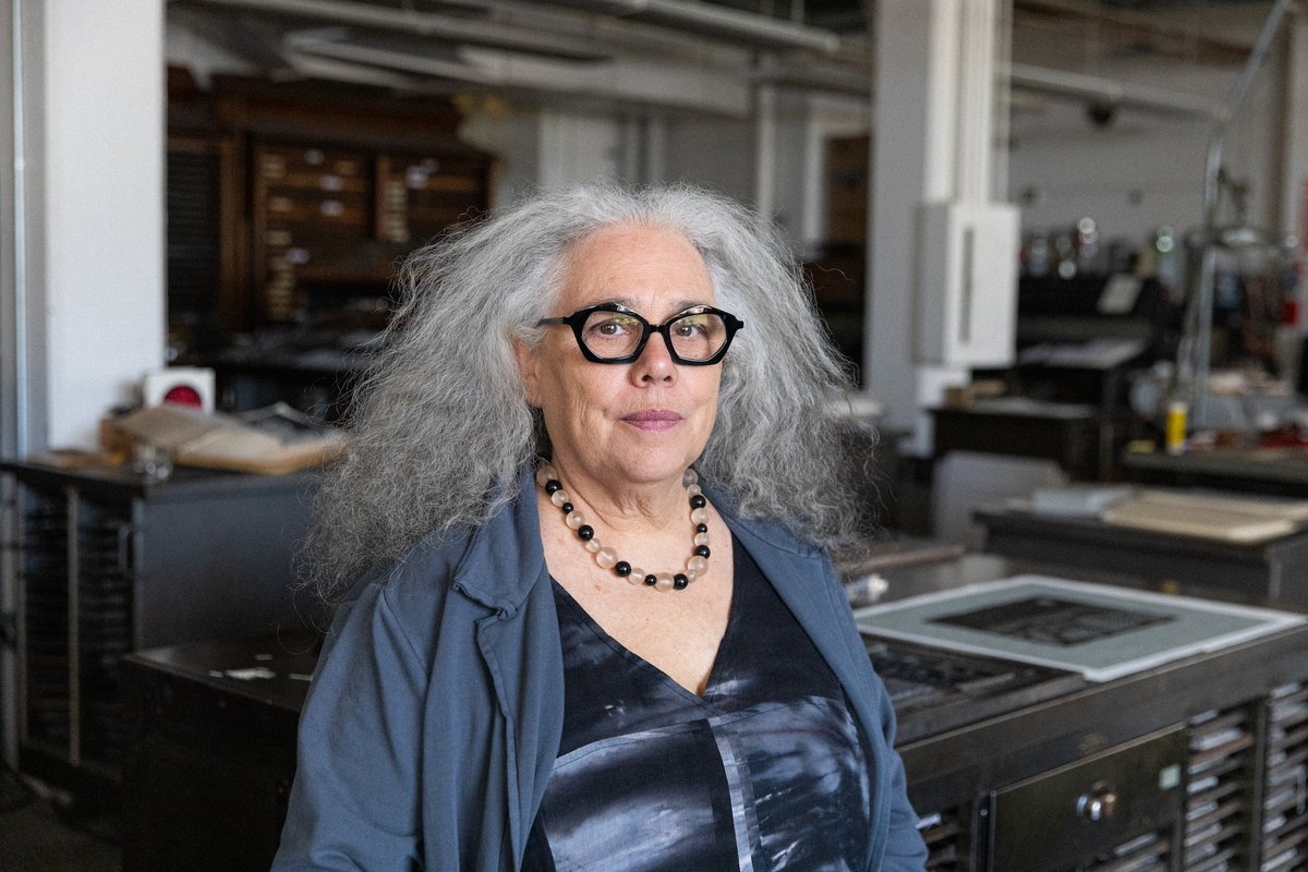 Alison Saar at Arion Press, San Francisco, California, 2024 Courtesy of LA Louver, Venice, California. Photograph by Nicholas Lea Bruno