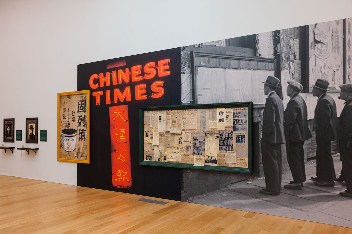 Installation view of The Paper Trail to the 1923 Chinese Exclusion Act Ian Kobylanski/Koby Photography