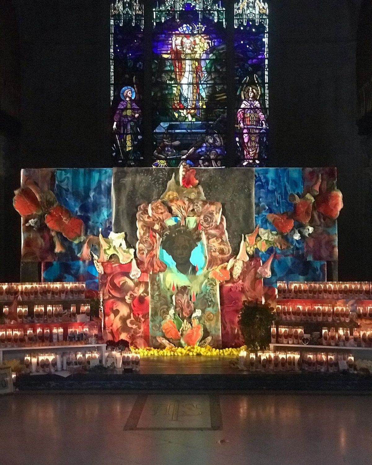 Scherezade Garcia, Corona Altar (2020), at Green-Wood Cemetery's Historic Chapel