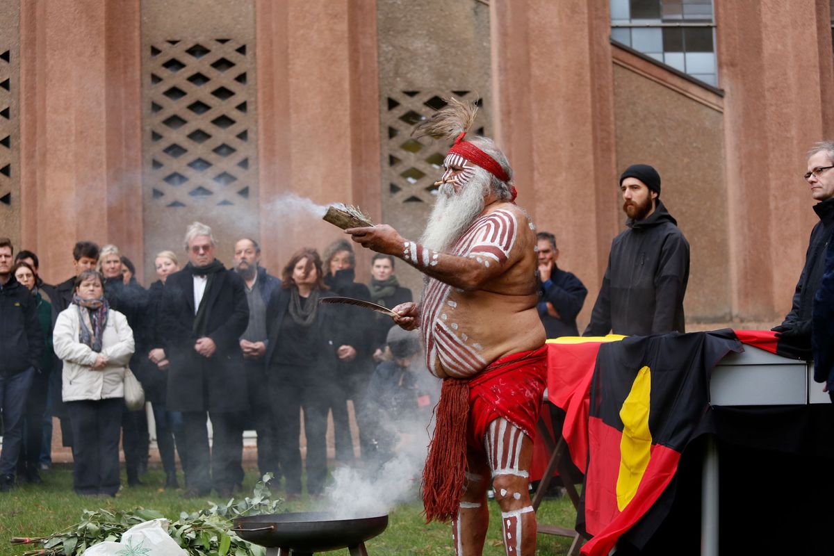The ancestral remains were returned to Australian representatives at a ceremony at the Grassi Museum of Ethnology in Leipzig © Photo: Andreas Wünschirs