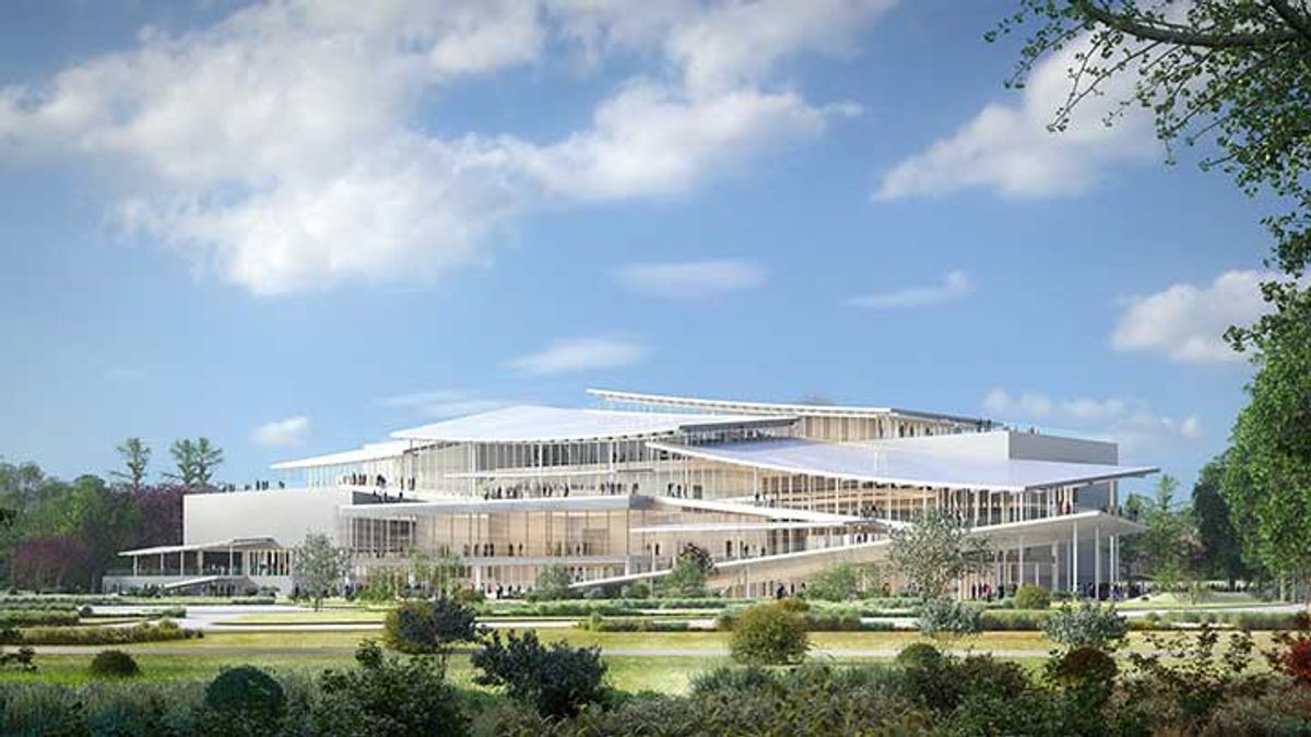 Rendering of Budapest’s New National Gallery, designed by SANAA architects Courtesy Liget Budapest 2019