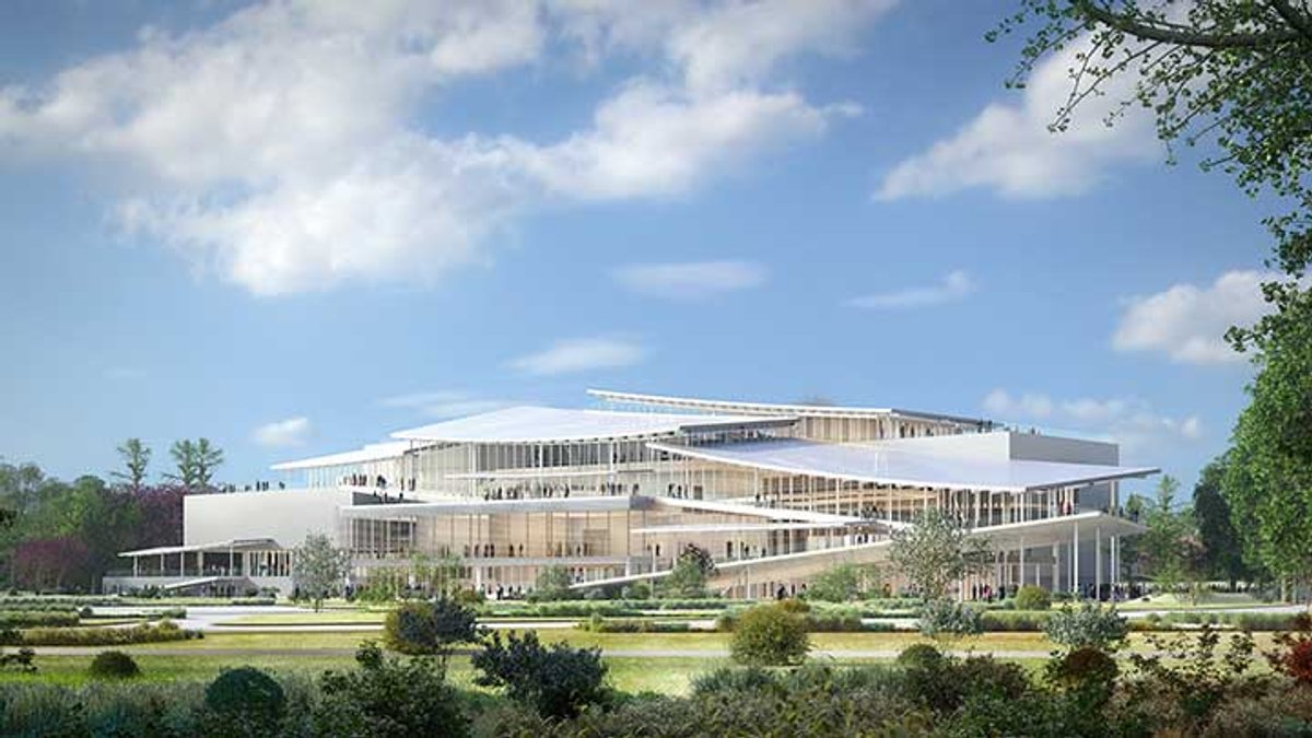 Rendering of Budapest’s New National Gallery, designed by SANAA architects Courtesy Liget Budapest 2019