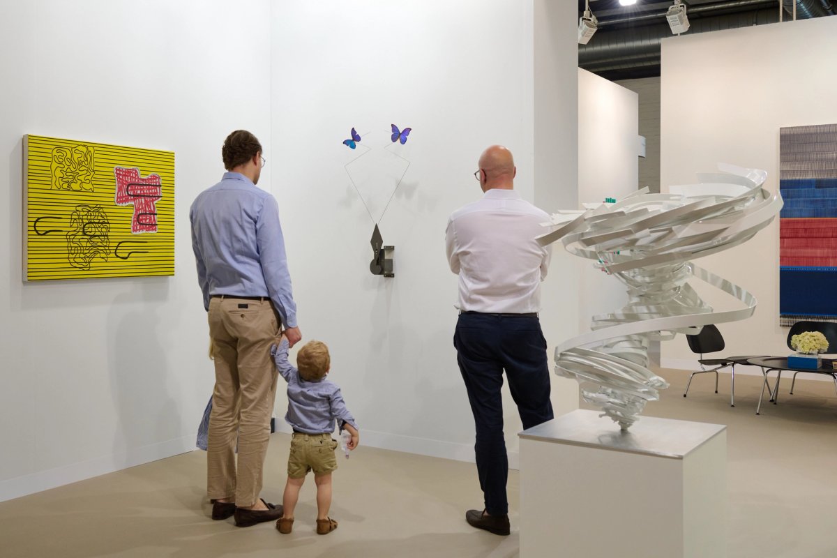 Start them early: trainee critics visit Thomas Schulte Galerie’s stand at Art Basel. Fair admission is free for under-12s Art Basel