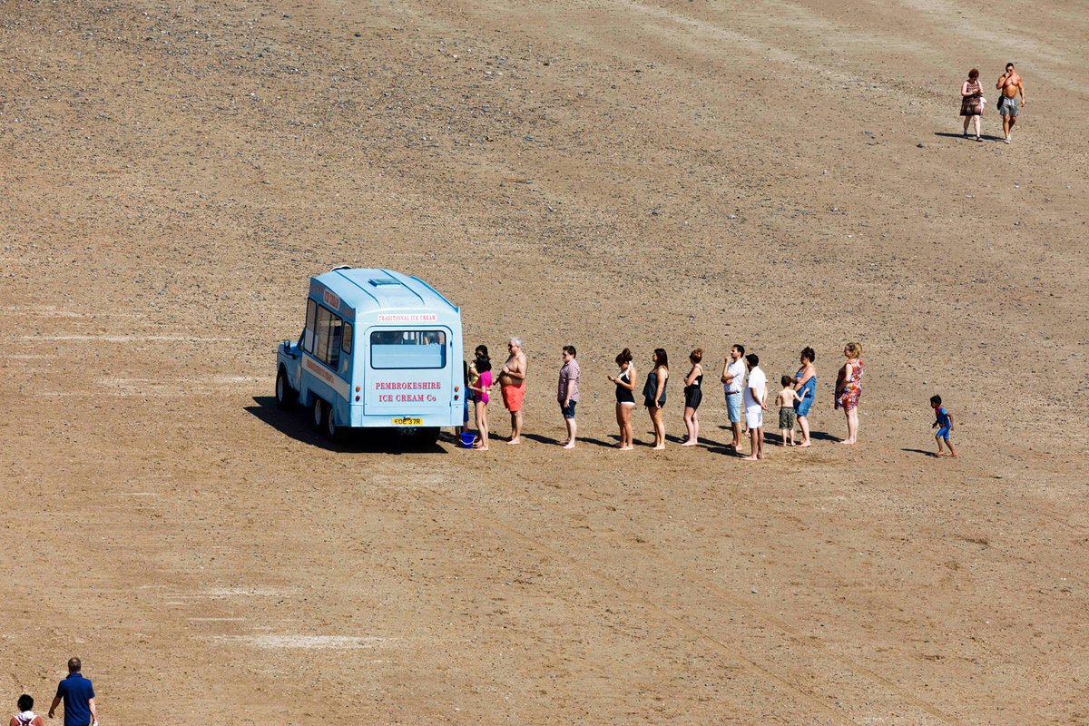 “Tenby is the best. It’s like a postcard." Martin Parr's beach scene of the Welsh town of Tenby from 2018 is on show in Martin Parr in Wales at the National Museum in Cardiff © Martin Parr/Magnum Photos/Rocket Gallery
