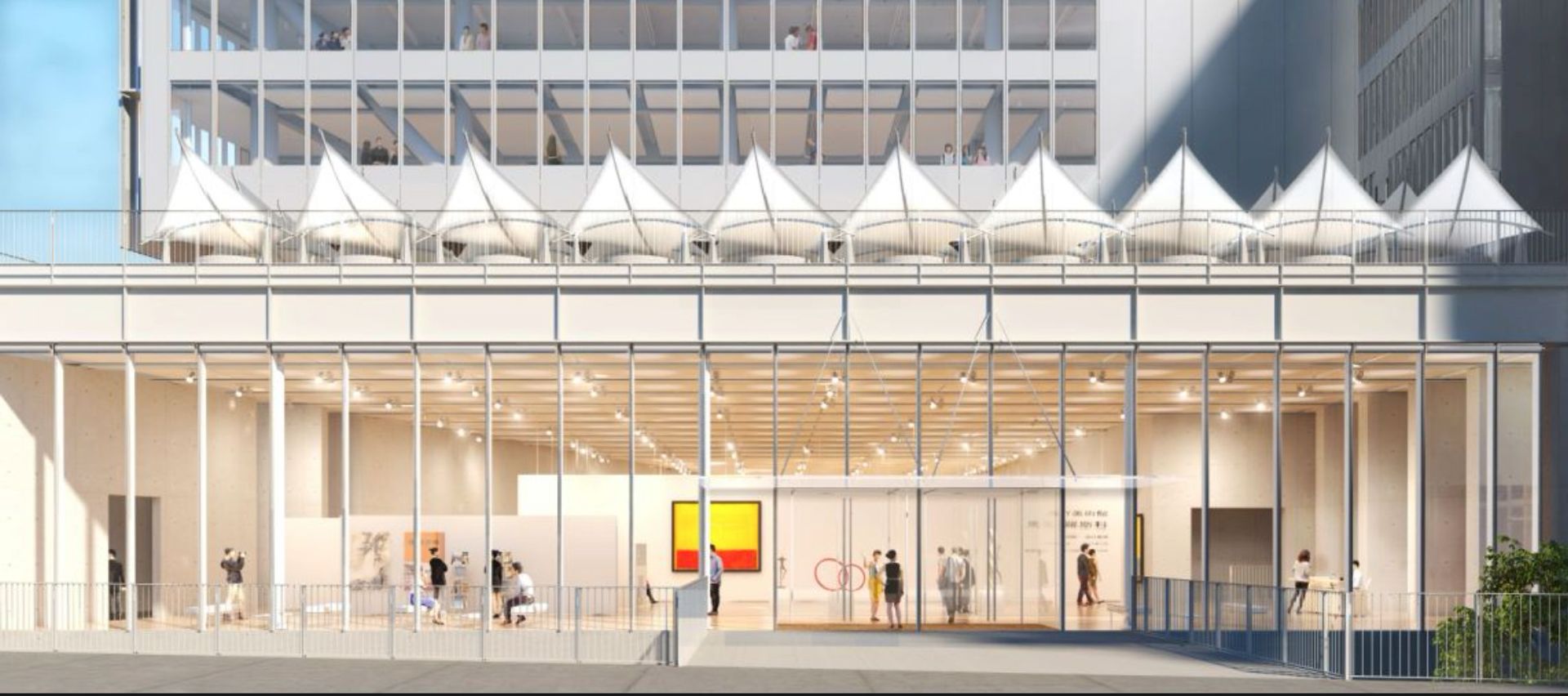Rendering of By Art Matters, located in Building 1 of the Renzo Piano-designed office complex OōEli Courtesy of By Art Matters.