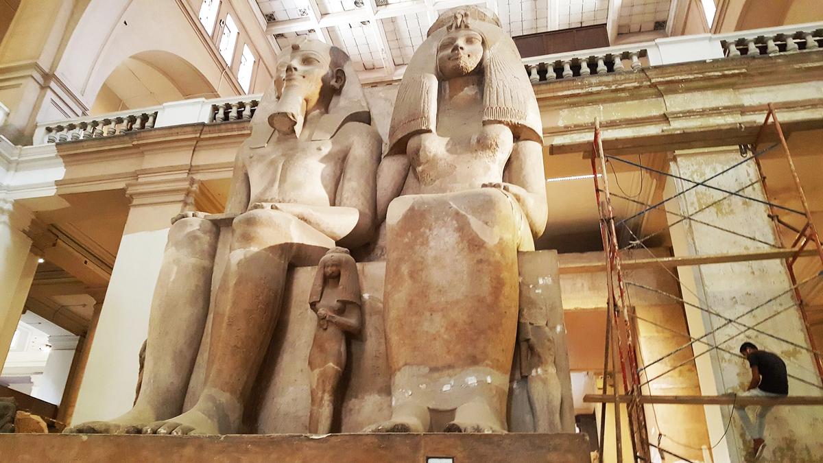 Ancient statues inside the Egyptian Museum in Cairo Photo: Ovedc