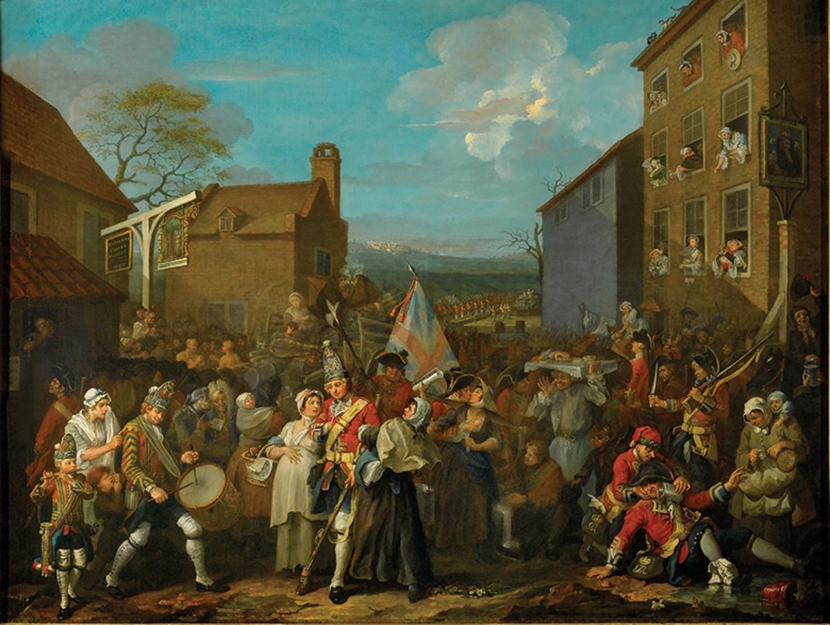 William Hogarth’s The March of the Guards to Finchley (1749-50) was both a satire and celebration of British liberty. © The Foundling Museum