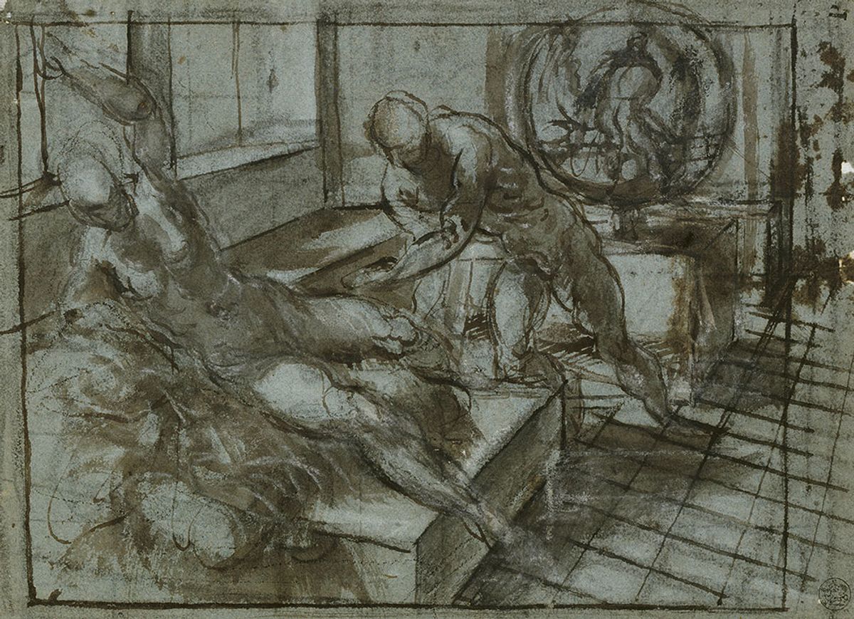 Tintoretto, Venus and Vulcan (around 1545), black chalk, pen and brown ink with brown and gray wash bpk Bildagentur / Kup- ferstichkabinett, Staatliche Museen zu Berlin /Art Resource, NY. Photography by Jorg P. Anders