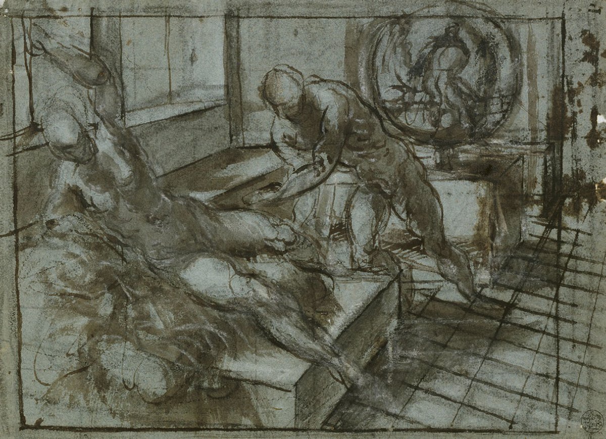 Tintoretto, Venus and Vulcan (around 1545), black chalk, pen and brown ink with brown and gray wash bpk Bildagentur / Kup- ferstichkabinett, Staatliche Museen zu Berlin /Art Resource, NY. Photography by Jorg P. Anders
