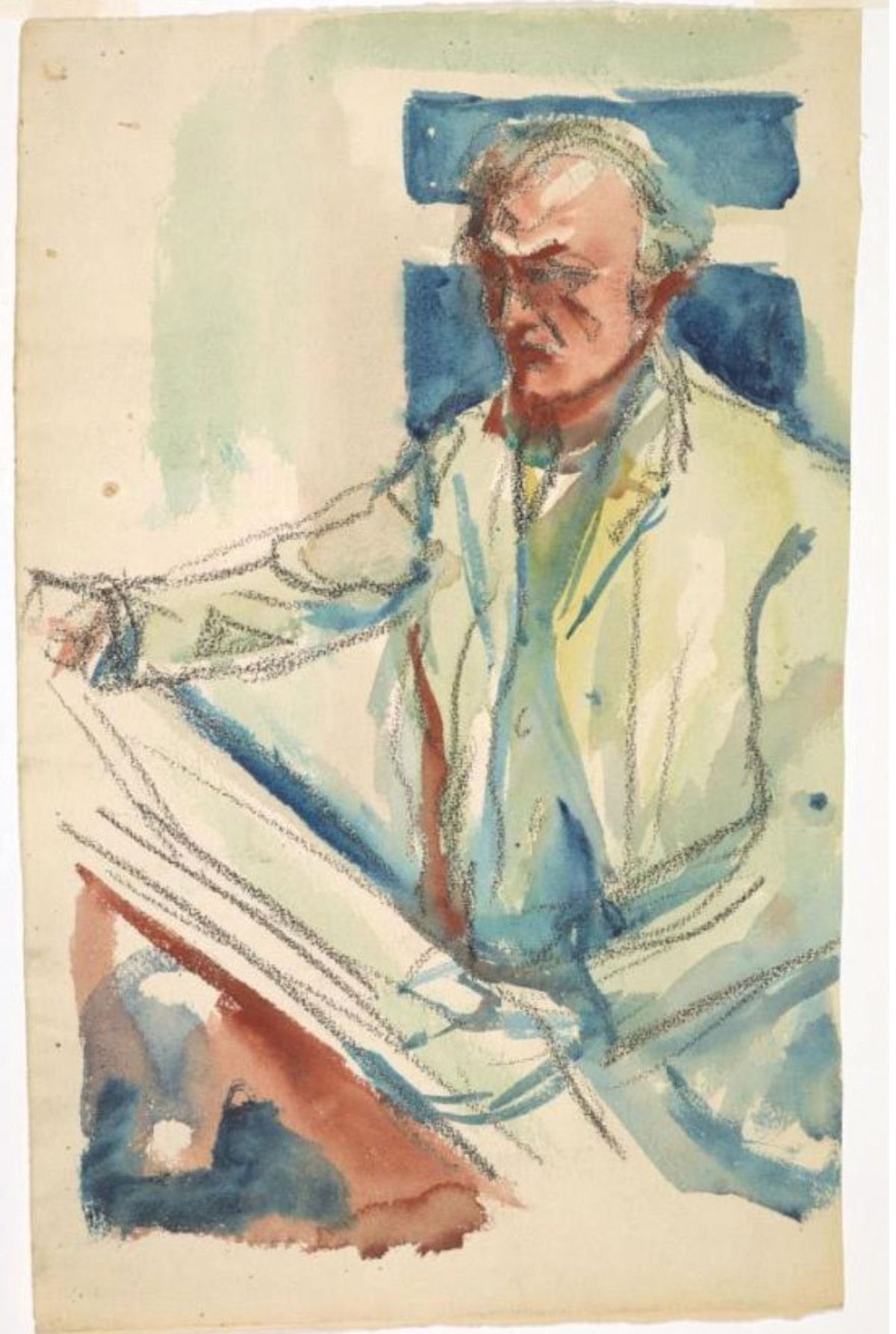 Munch’s Self-portrait with Sketchbook (1914-19) is part of the new online database Munch Museum