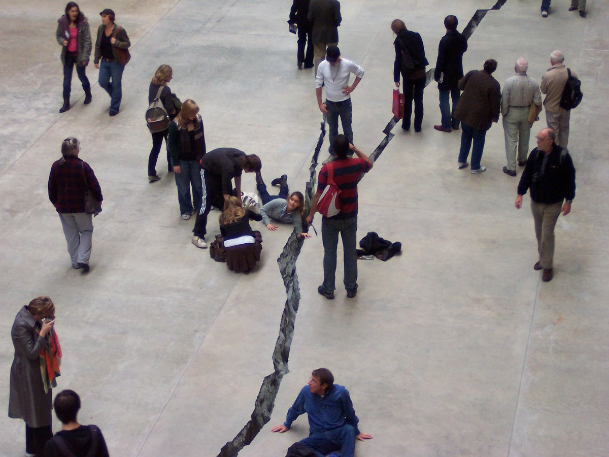 Are cracks showing in the UK's museum boom? Shibboleth by Doris Salcedo in Tate Modern's Turbine Hall; Photo: Loz Pycock