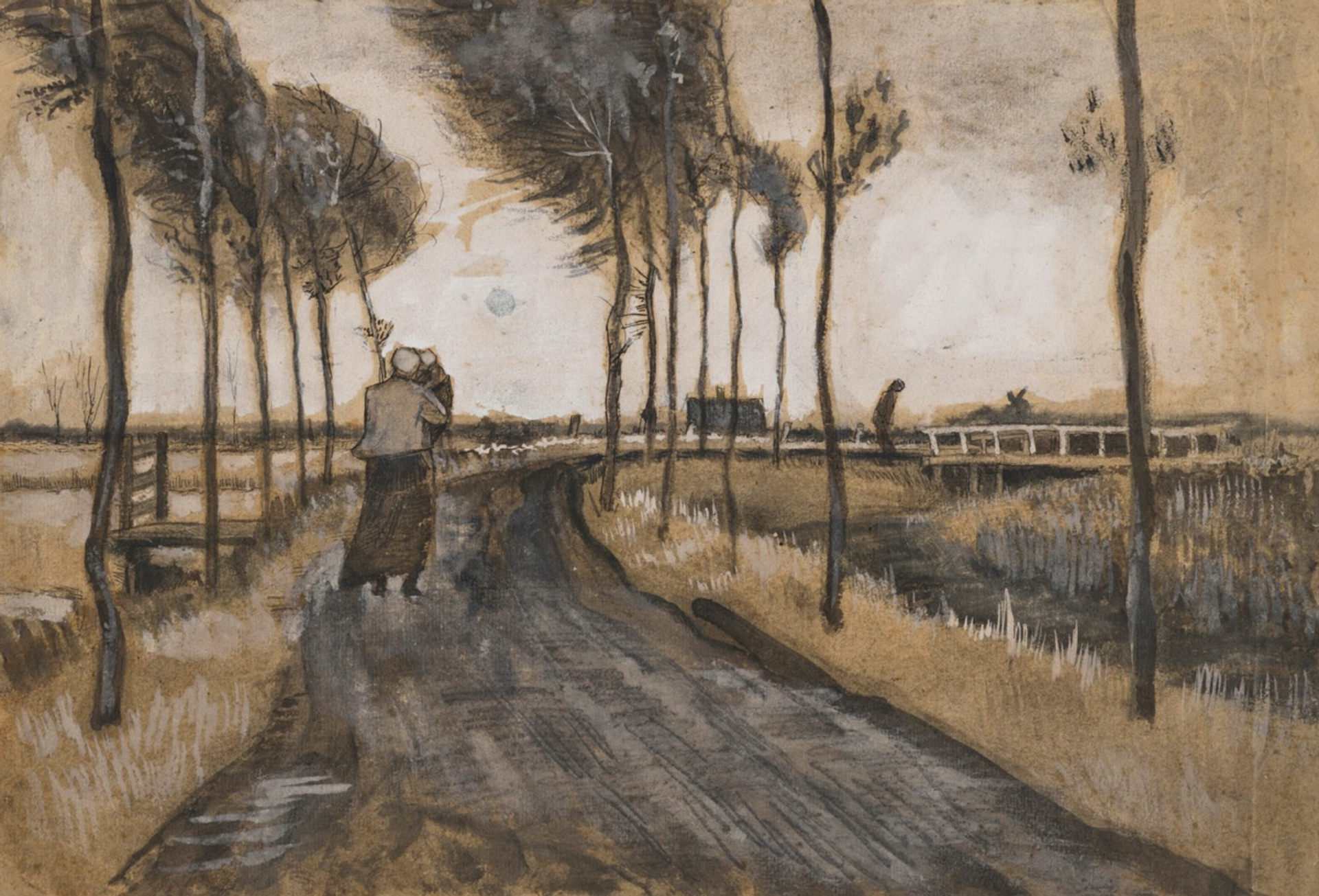 Van Gogh’s Landscape with Walking Woman (Landschap met Lopende Vrouw) (April-May 1883). Courtesy of Christie’s