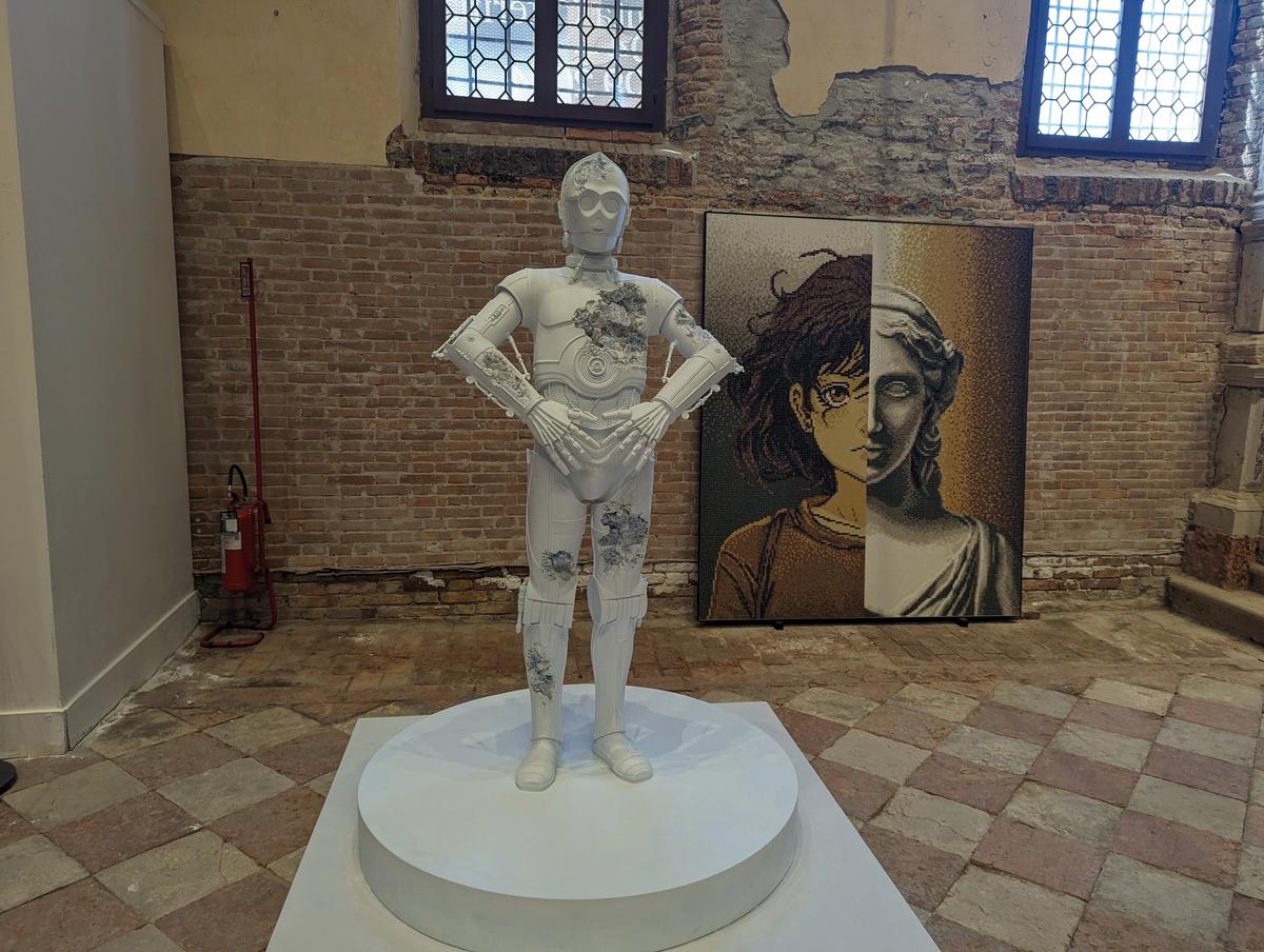 Daniel Arsham's Star Wars character in the Chiesa di Santa Caterina © The Art Newspaper
