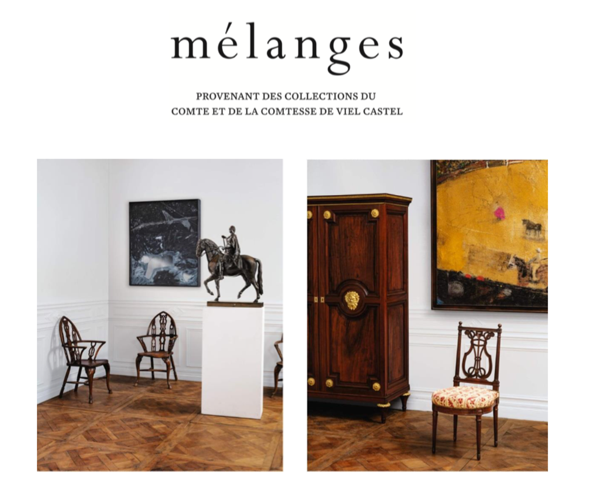 A pre-sale press release promoting the sale of the Viel Castel collection which was cancelled two and a half hours after the advertised start time Courtesy of Sotheby's