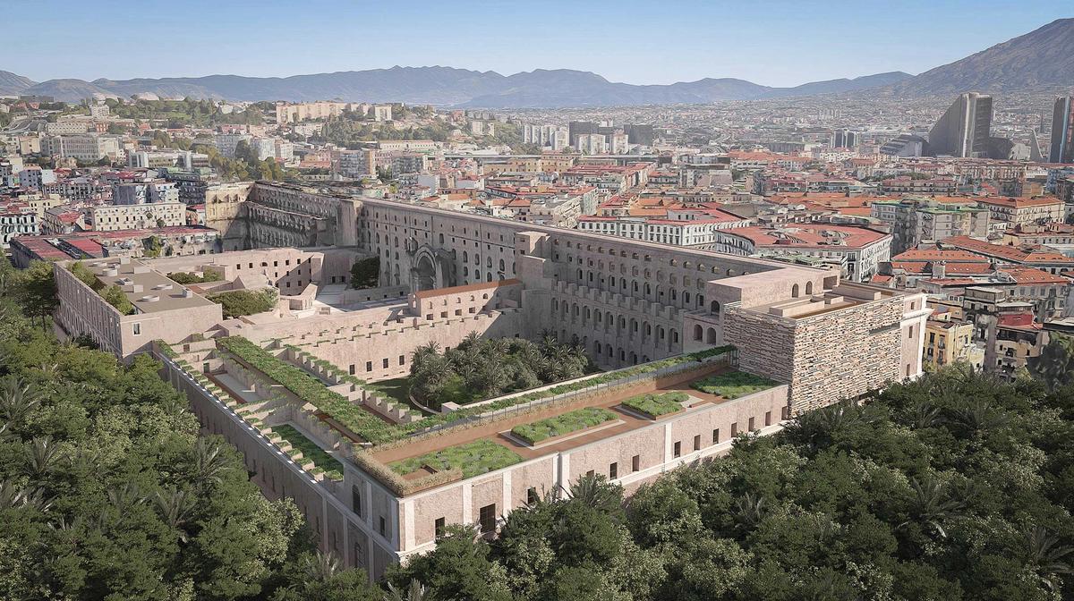 The Albergo dei Poveri, one of Europe’s biggest historic buildings, will house the National Archaeological Museum of Naples and the city’s National Library, as well as university facilities

Photo: ABDR