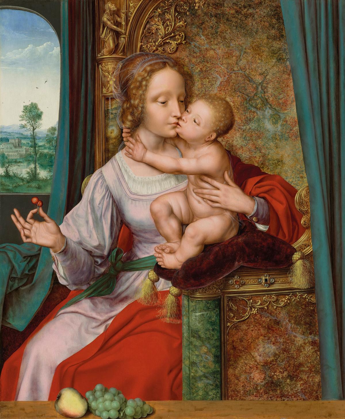 The Madonna of the Cherries disappeared in the 17th century, before reapppearing at a sale in Paris in 1920 displaying several alterations

