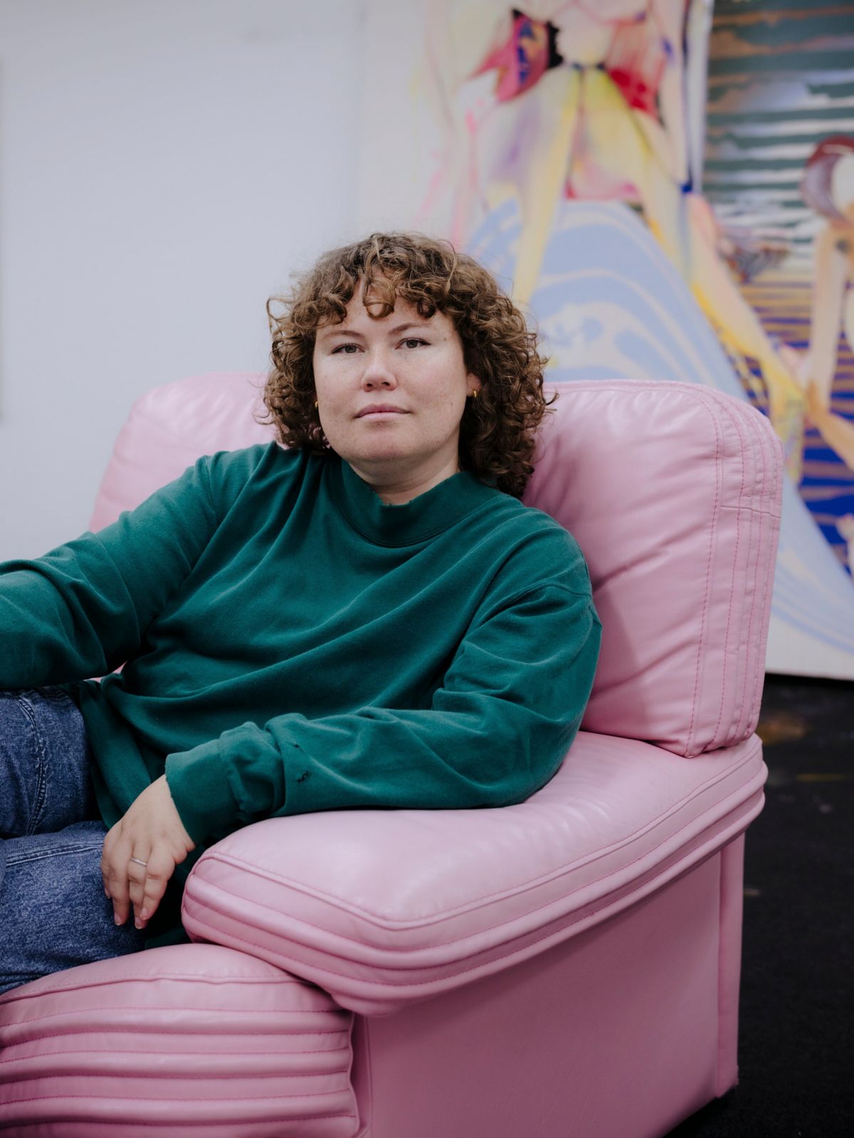 Quarles says her recent paintings reflect the “dysregulation” of being “continually uprooted”
© Christina Quarles; Courtesy the artist, Hauser & Wirth and Pilar Corrias, London; Photo: Joyce Kim