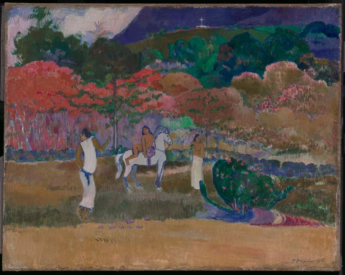Paul Gauguin's Women and a White Horse (1903), part of the Museum of Fine Arts, Boston's collection