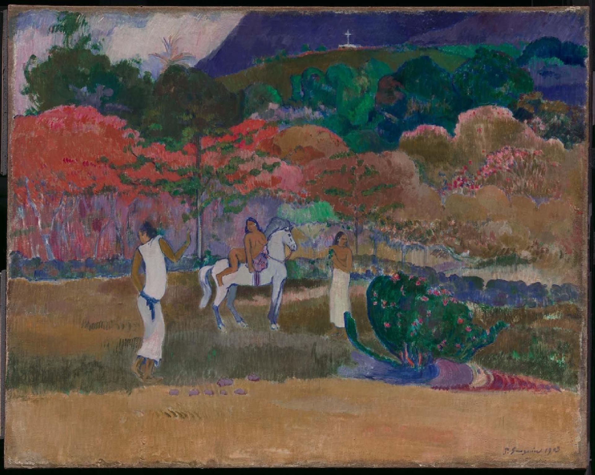 Paul Gauguin's Women and a White Horse (1903), part of the Museum of Fine Arts, Boston's collection 